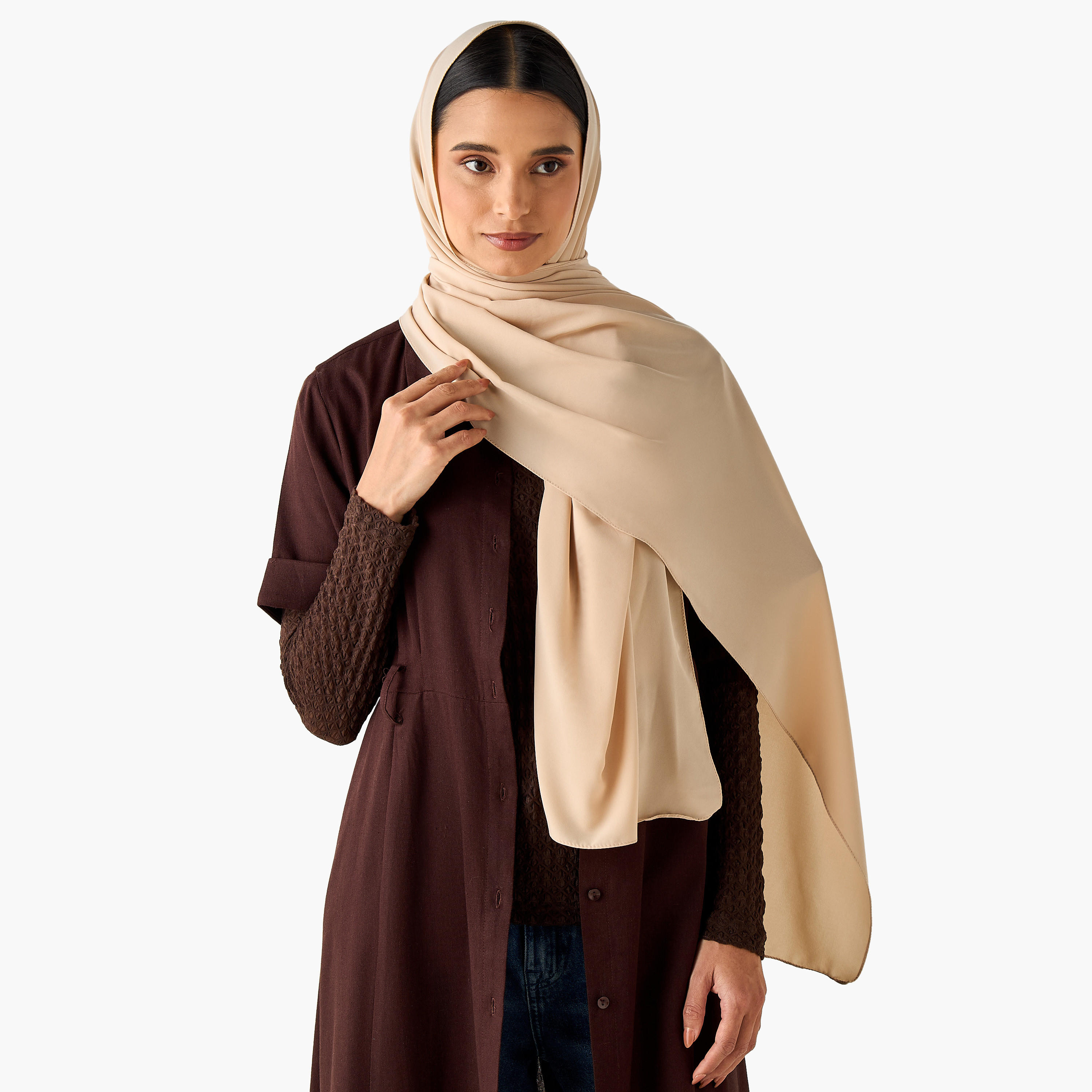 Hijab Beige-women-winterwear-scarves-image-2