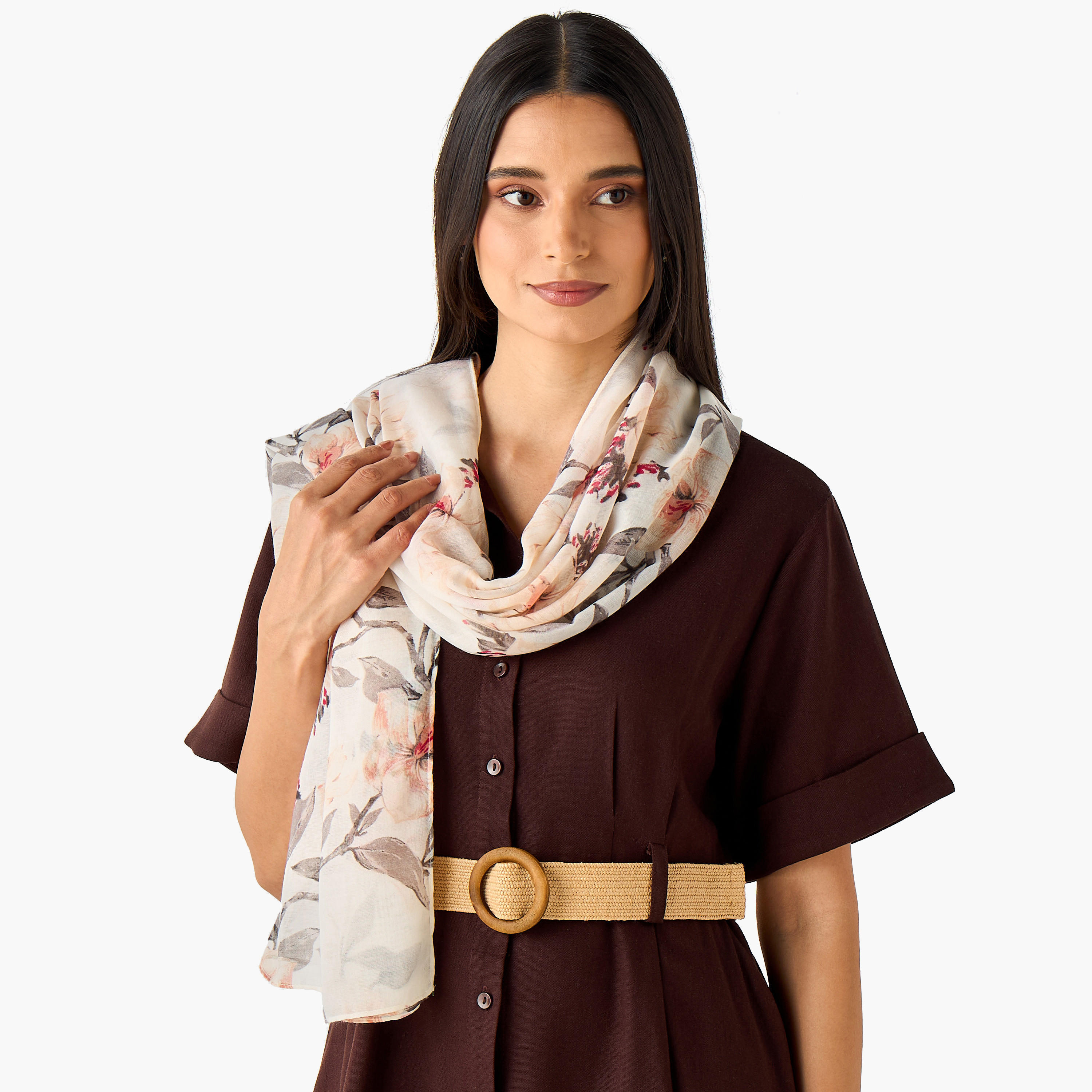 وشاح أنيق بتصميم ورود متعدد الألوان-women-winterwear-scarves-image-4