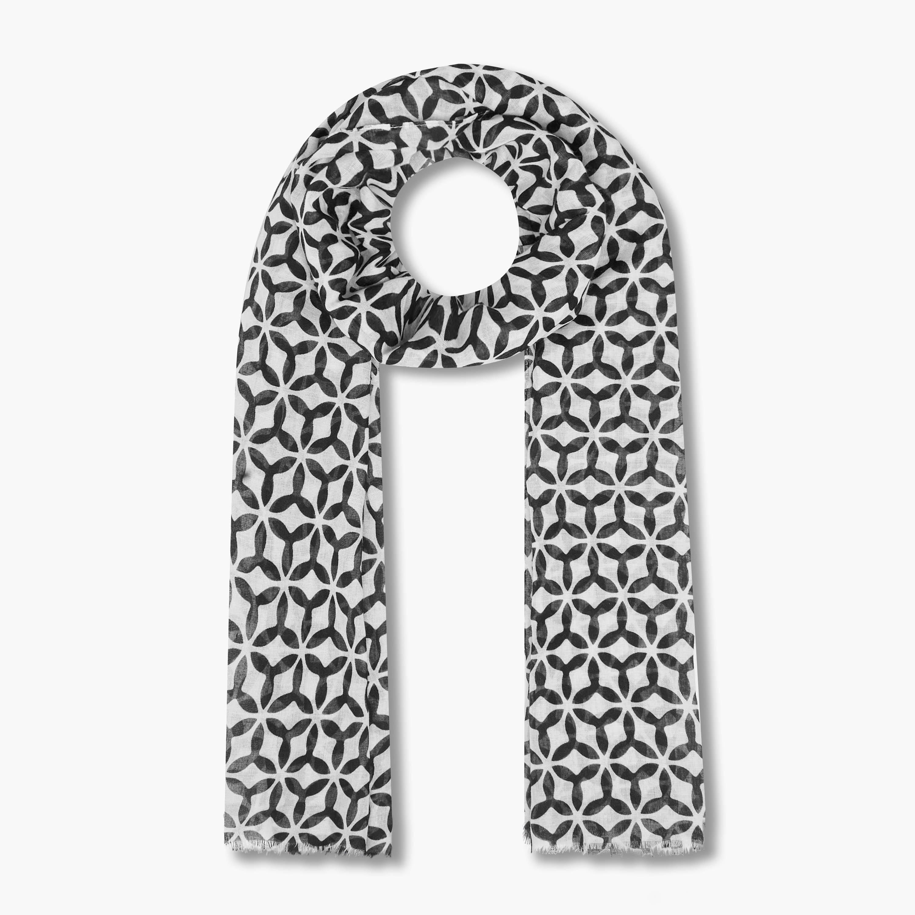 Scarf with Geometric Print-women-winterwear-scarves-image-1