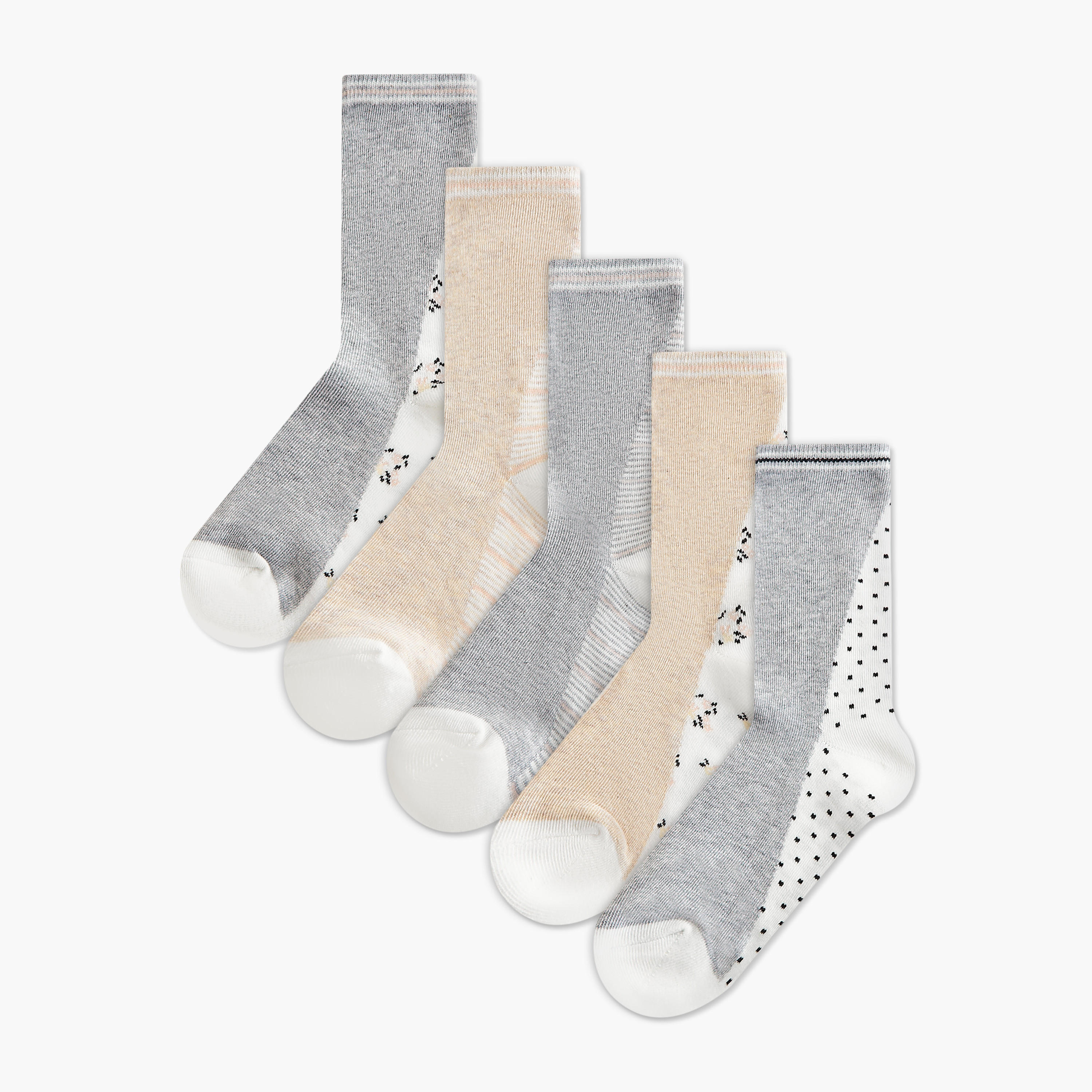 Pack of 5 Crew Length Socks-women-socksandstockings-image-1