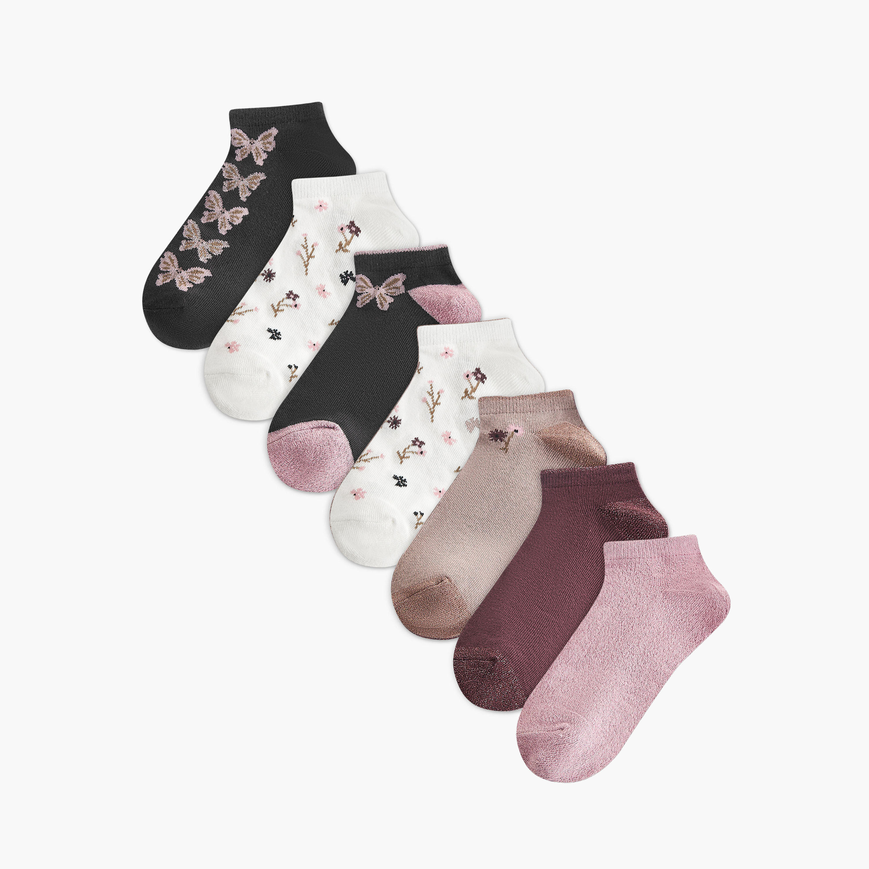 Pack of 7 Trainer Socks-women-socksandstockings-image-1