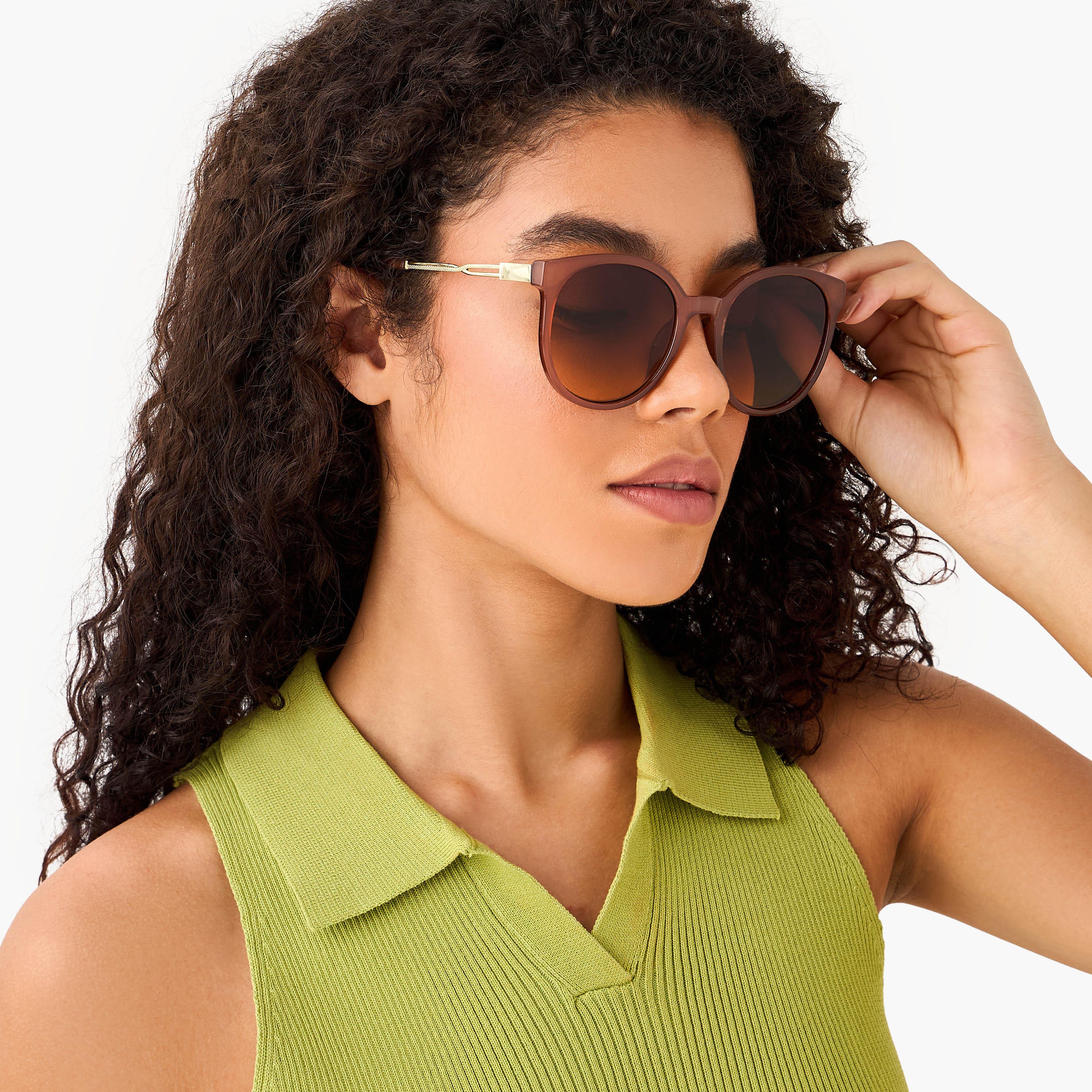 Sunglasses Cateye UV Protection Black Lens-women-sunglasses-image-2