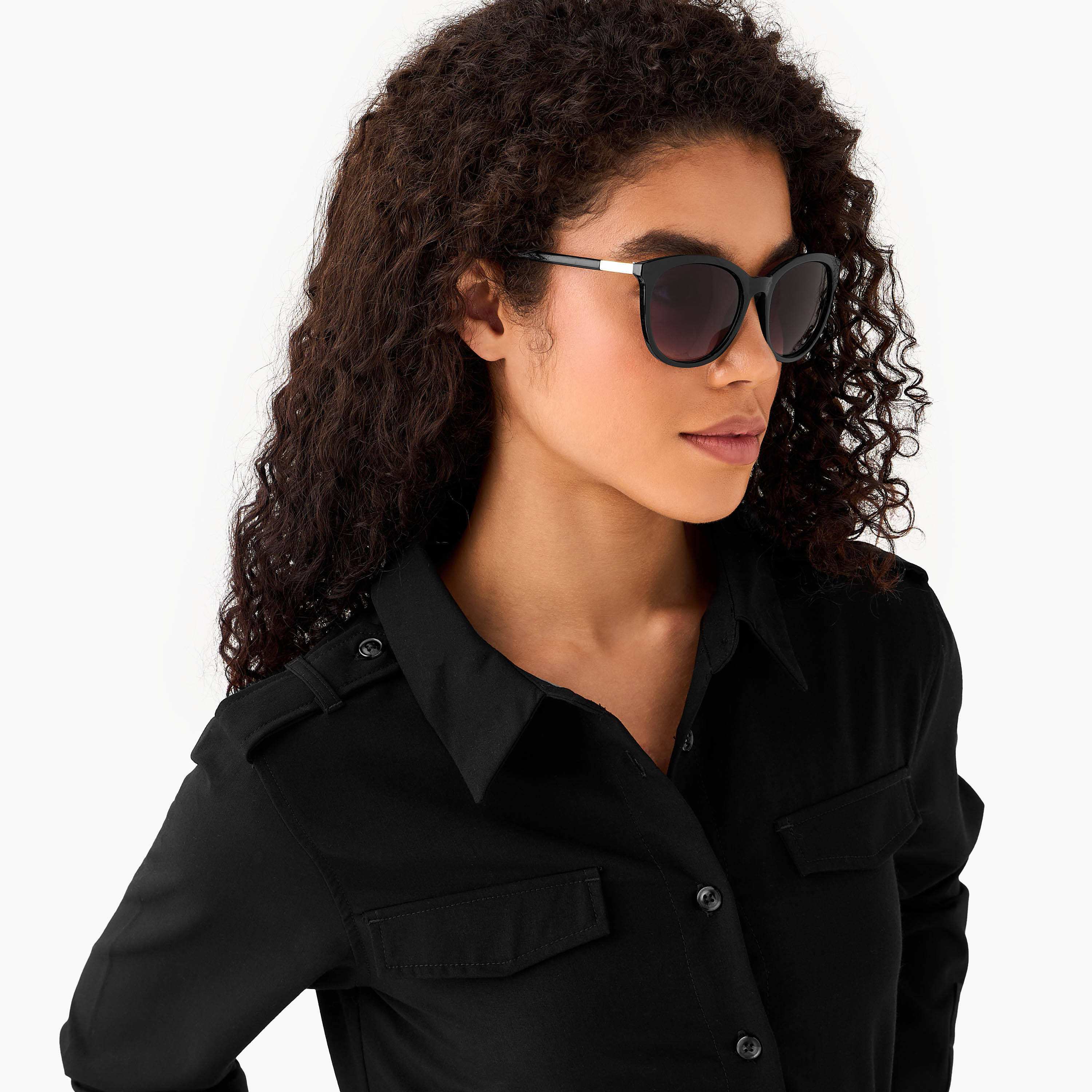 Sunglasses Cateye UV Protection Brown Lens-women-sunglasses-image-2