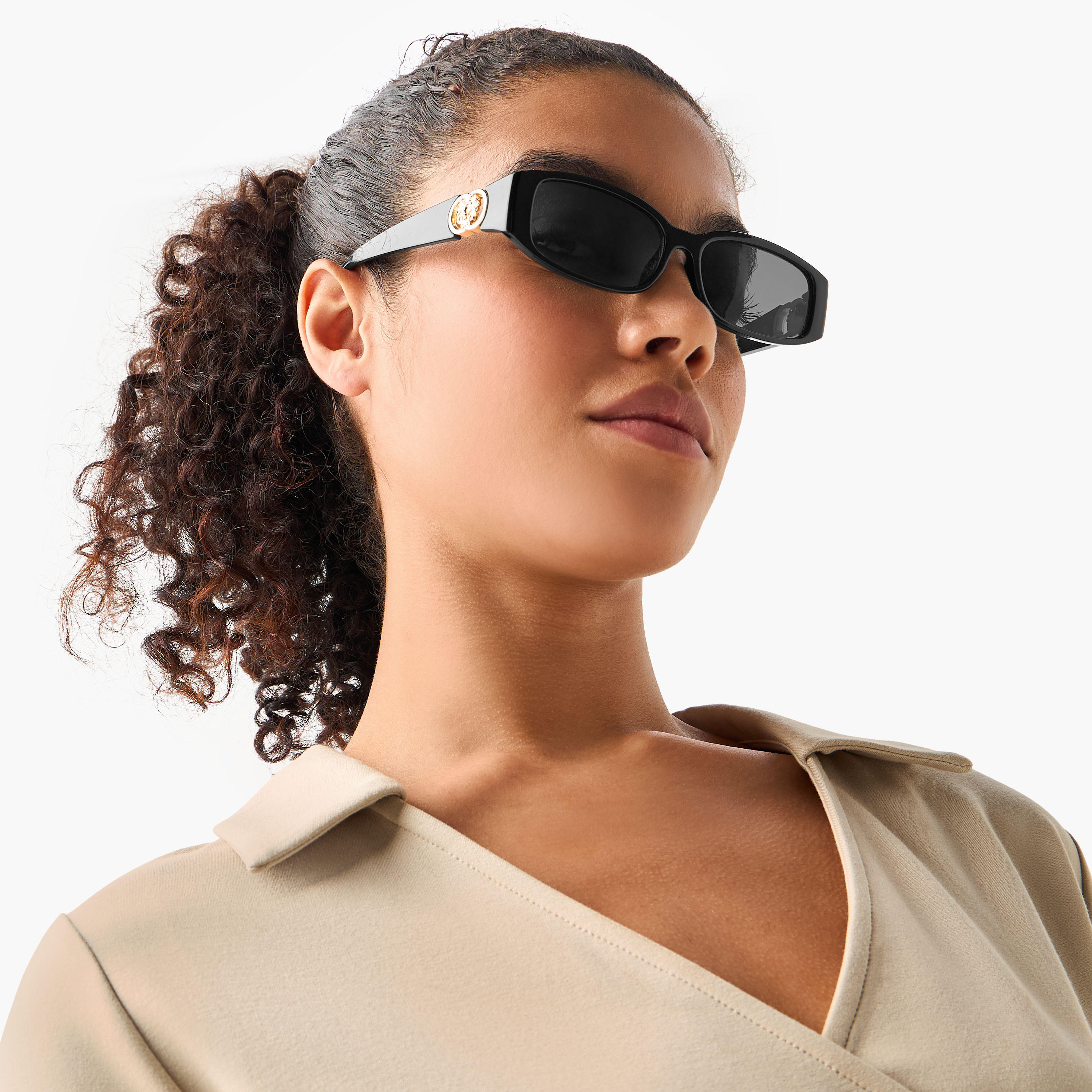 Sunglasses Rectangle UV Protection Black Lens-women-sunglasses-image-2