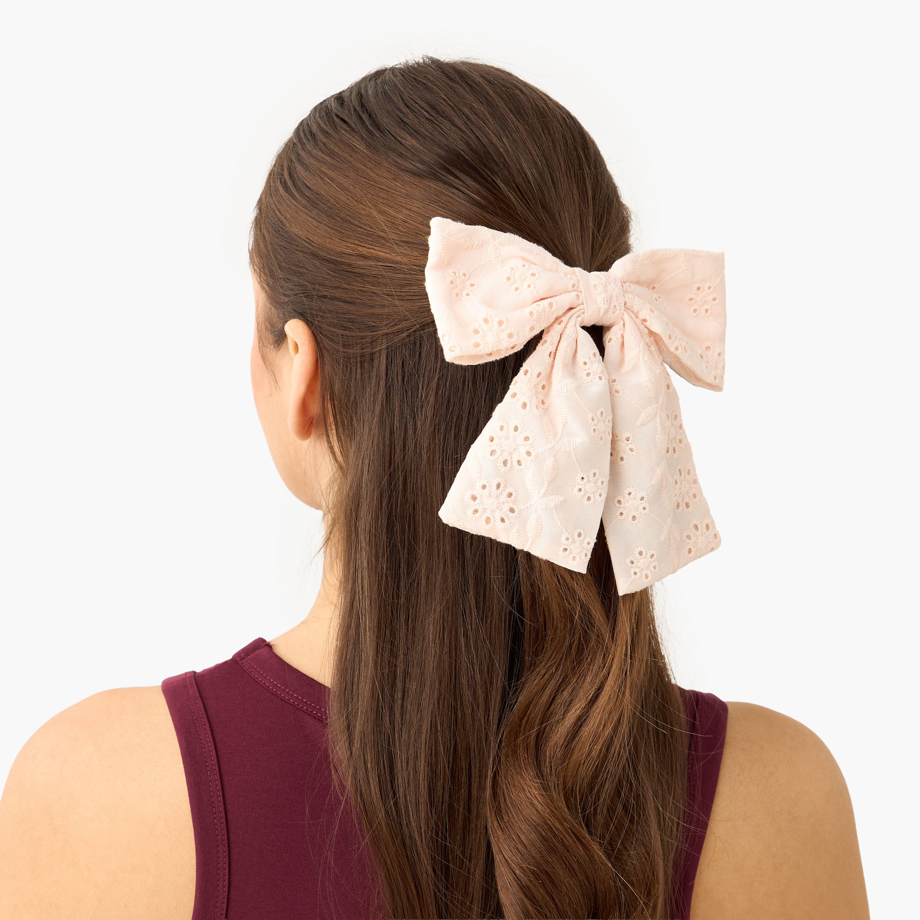 Pack of 2 Schiffli Bow Barrette Hair Clip-women-hairaccessories-clips-image-2