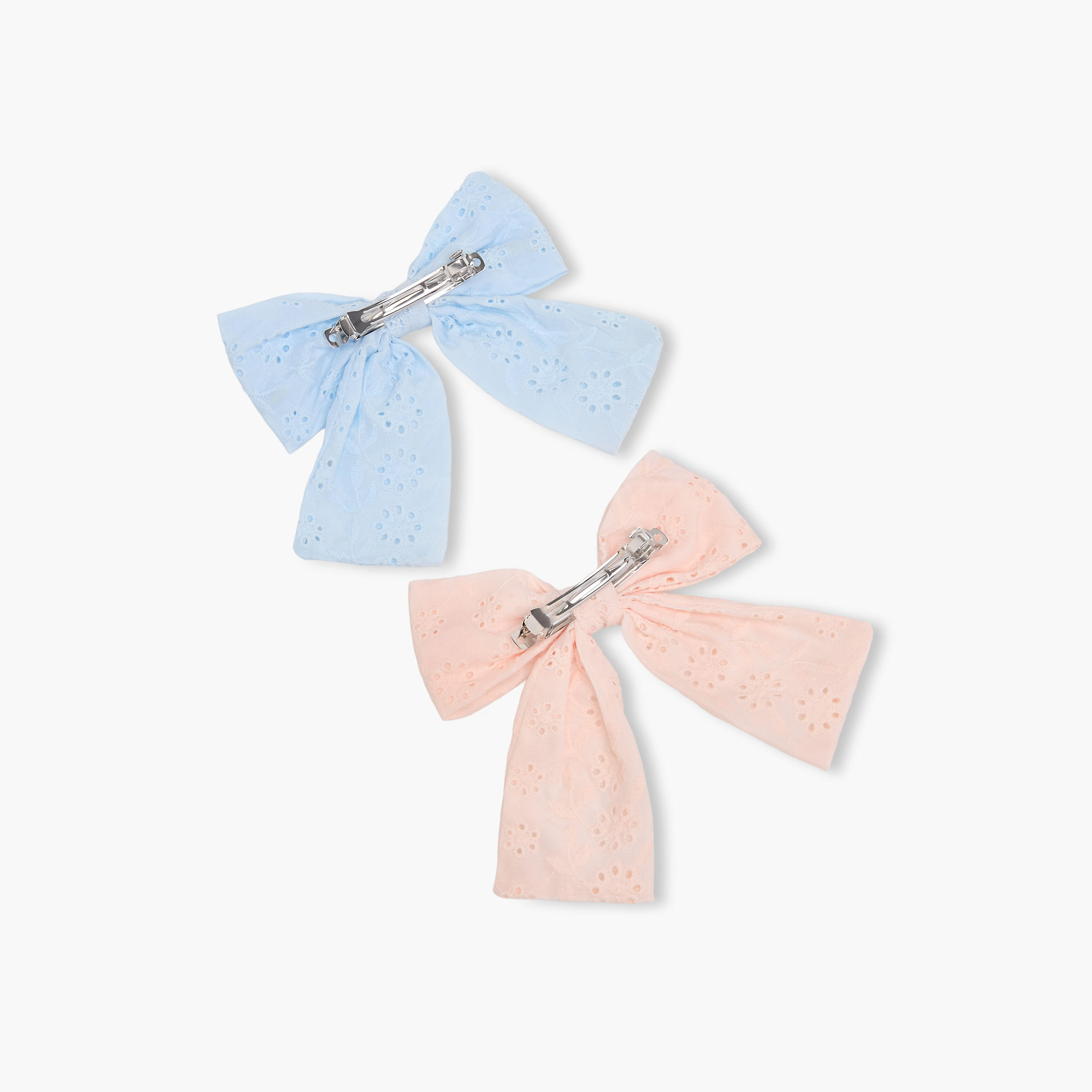 Pack of 2 Schiffli Bow Barrette Hair Clip-women-hairaccessories-clips-image-4