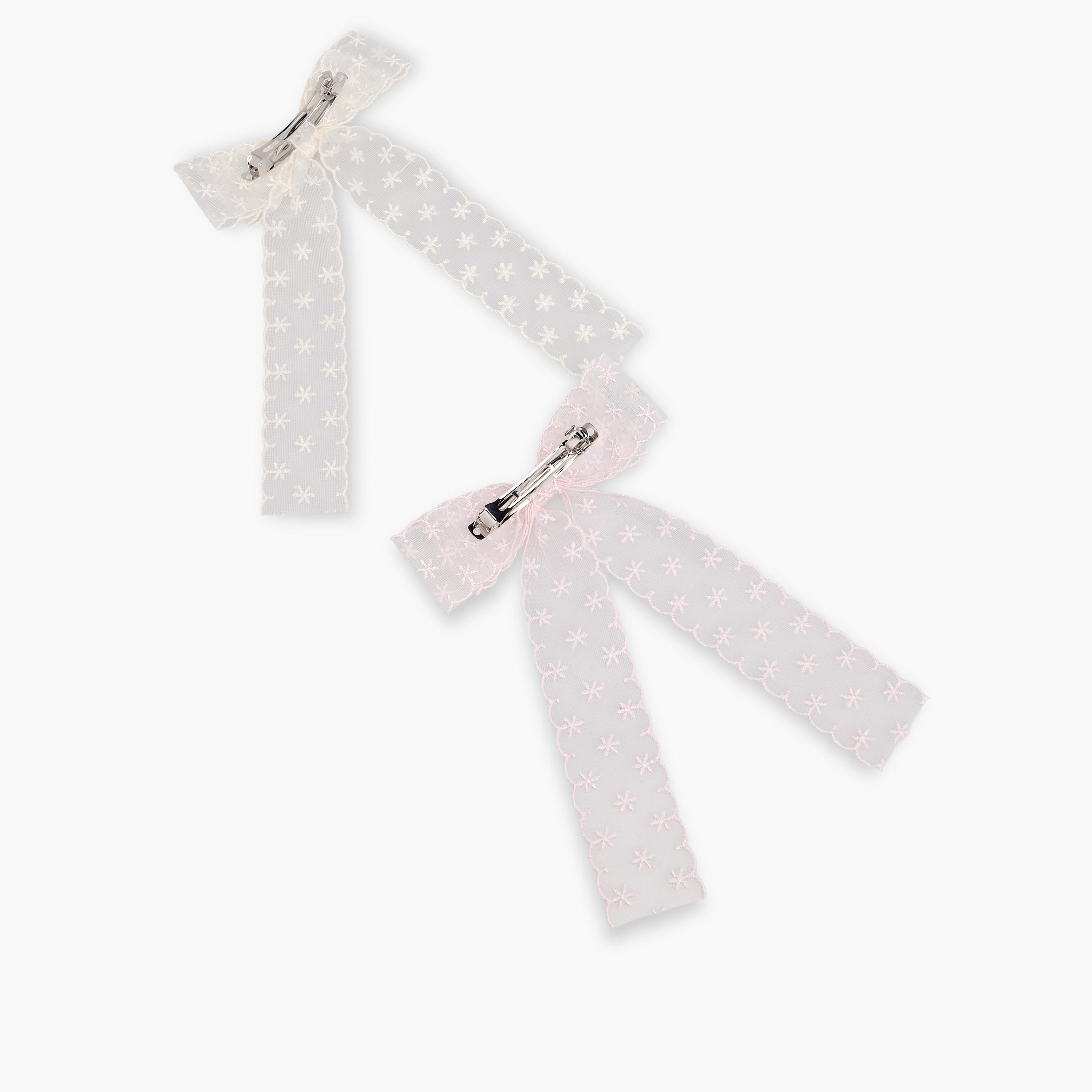 طقم مشابك شعر بفيونكة وتفاصيل دانتيل – قطعتين-women-hairaccessories-clips-image-4