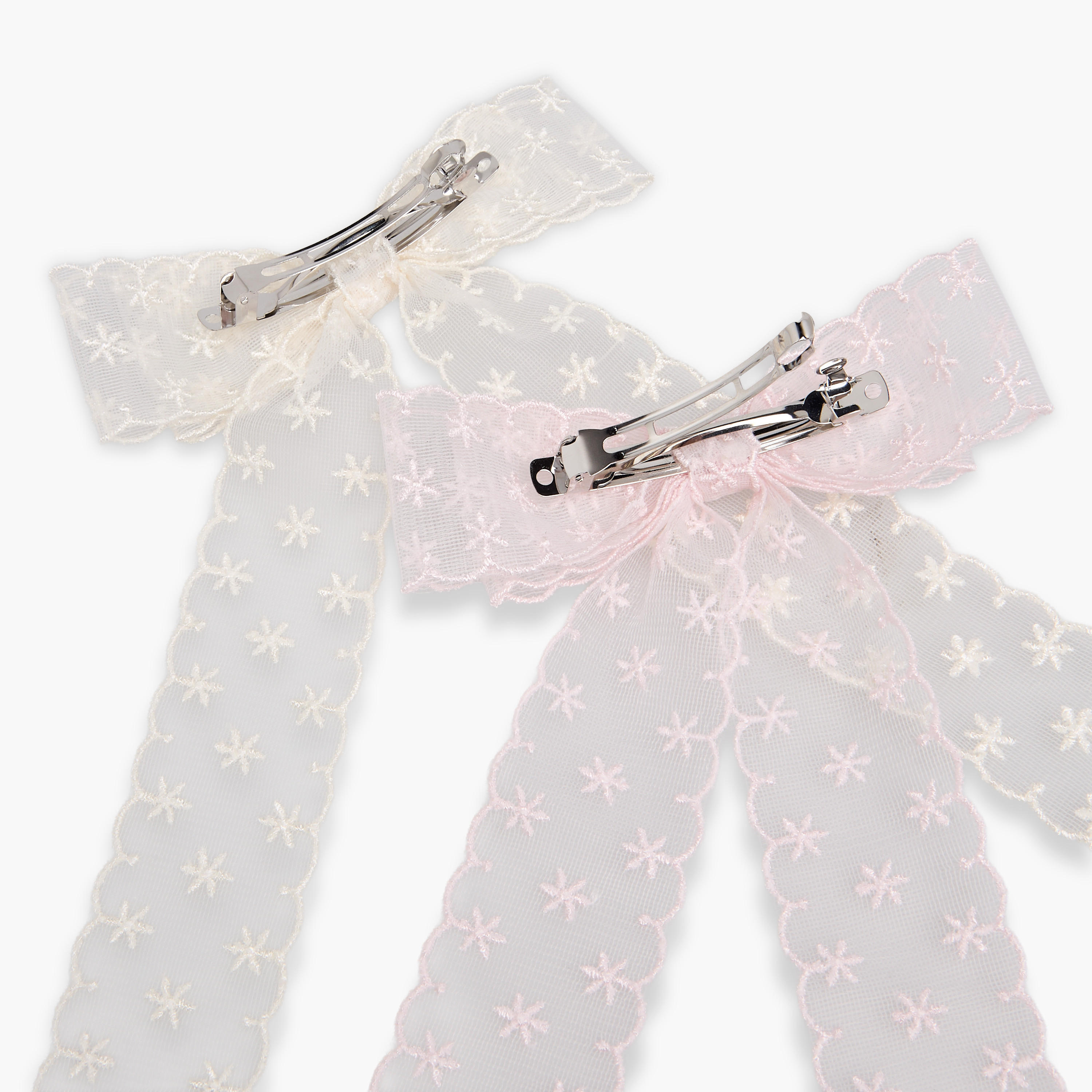 طقم مشابك شعر بفيونكة وتفاصيل دانتيل – قطعتين-women-hairaccessories-clips-image-5