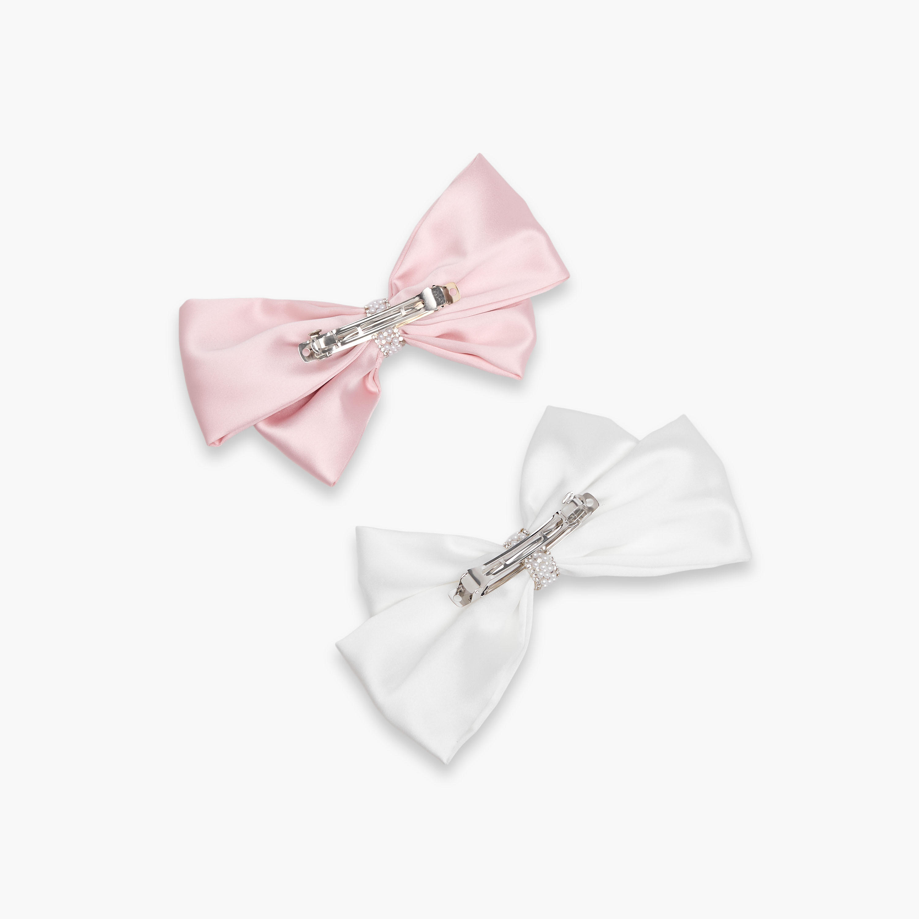 مشبك شعر بفيونكة وتزيينات - عبوة من قطعتين-women-hairaccessories-clips-image-4