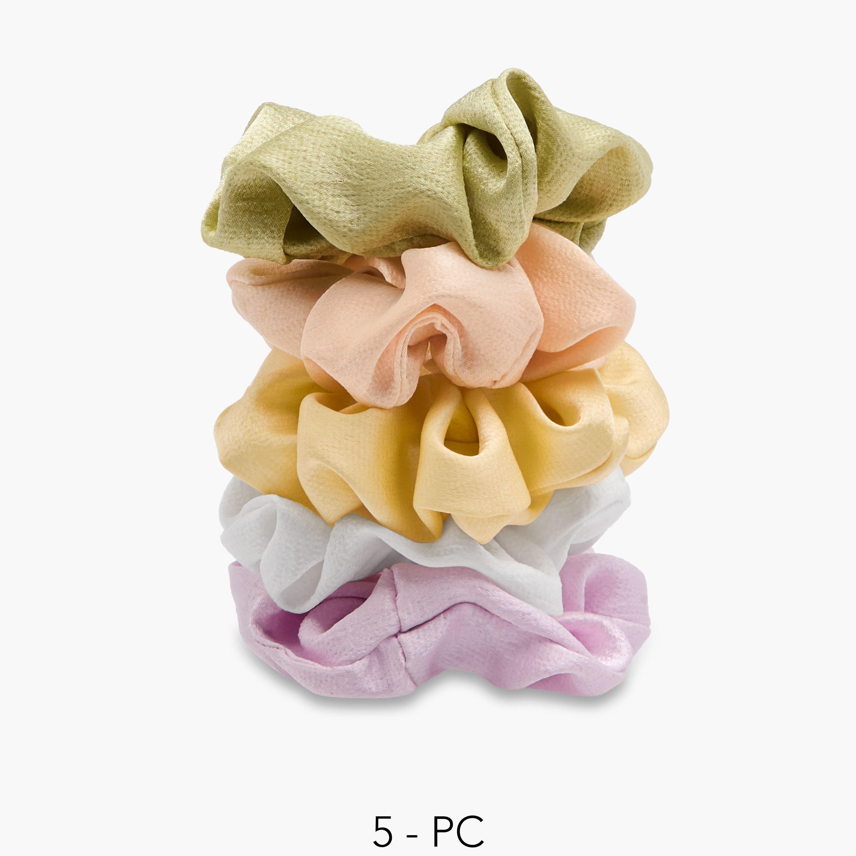 ربطات شعر ساتان - 5 قطع-women-hairaccessories-scrunchies-image-5