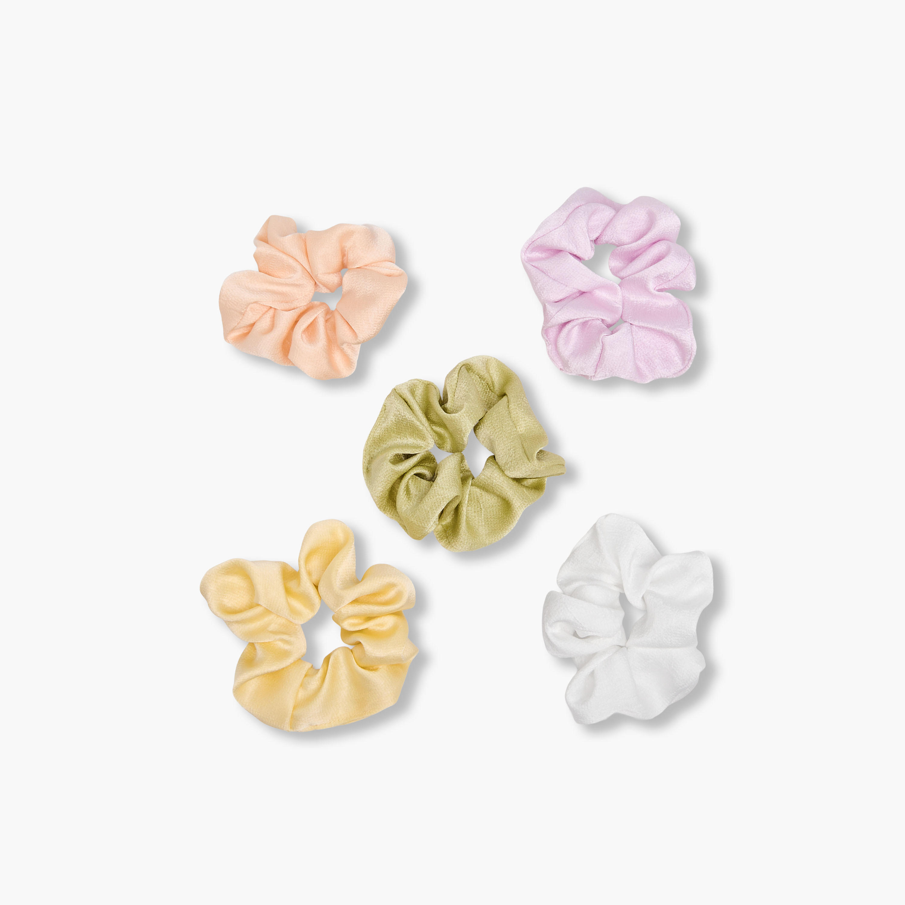 ربطات شعر ساتان - 5 قطع-women-hairaccessories-scrunchies-image-2