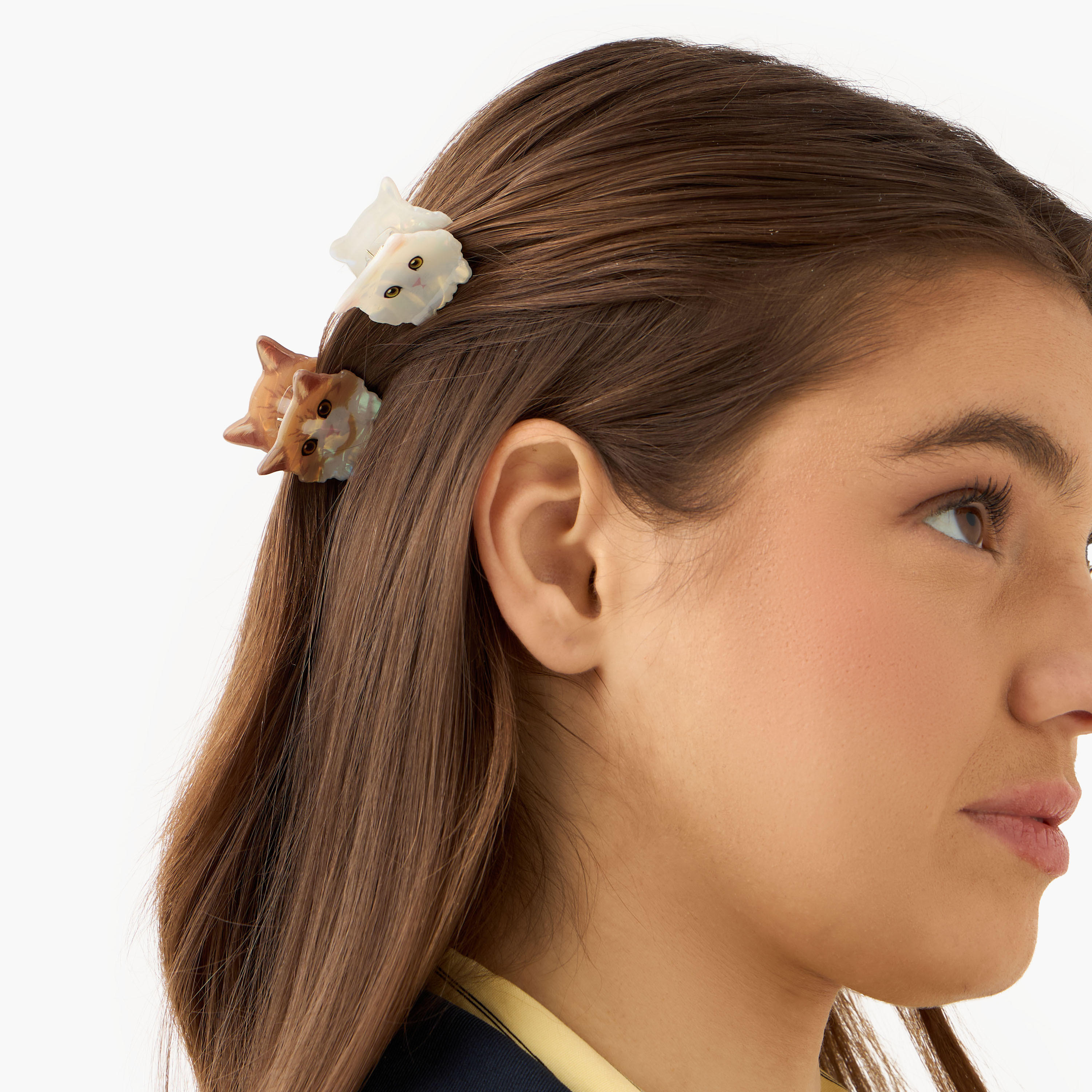 مشابك شعر بتصميم قطة - مجموعة 6 قطع-women-hairaccessories-clamps-image-9