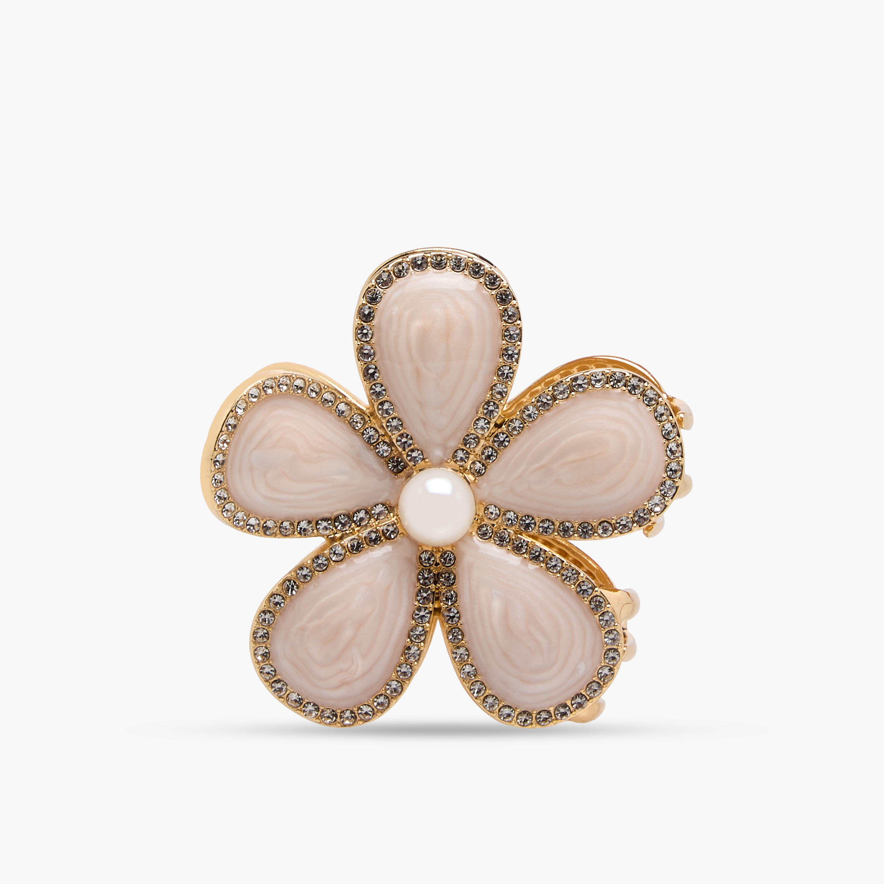 مشبك شعر مزين بتصميم زهري-women-hairaccessories-clamps-image-1