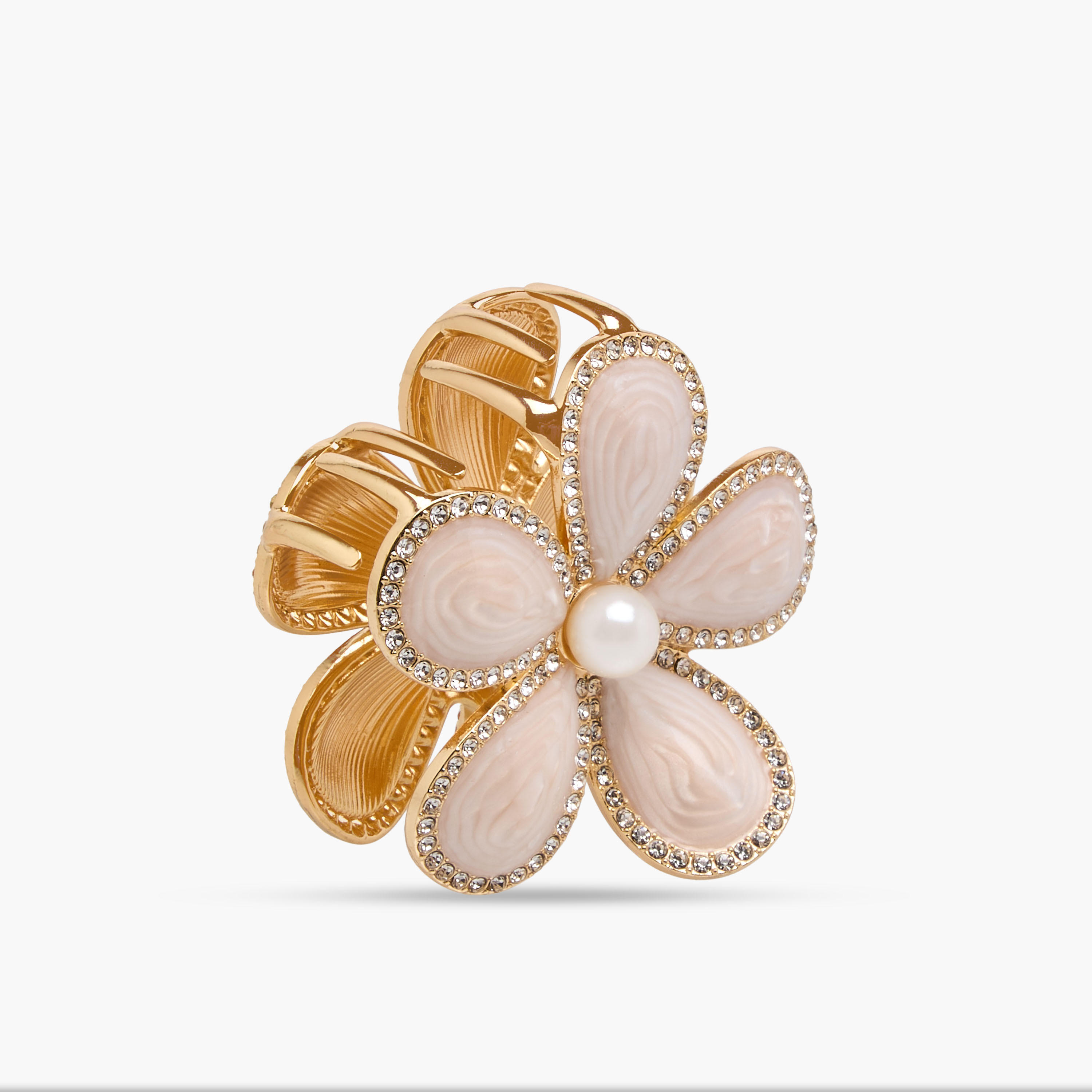 مشبك شعر مزين بتصميم زهري-women-hairaccessories-clamps-image-3