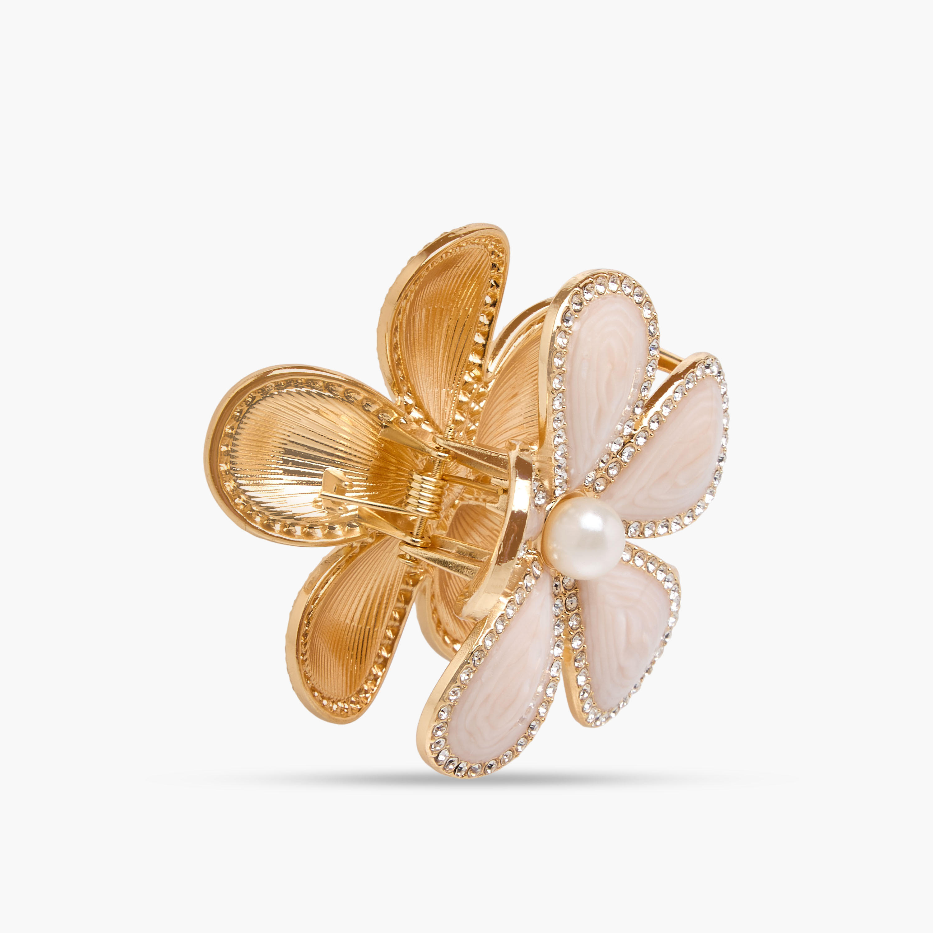 مشبك شعر مزين بتصميم زهري-women-hairaccessories-clamps-image-4