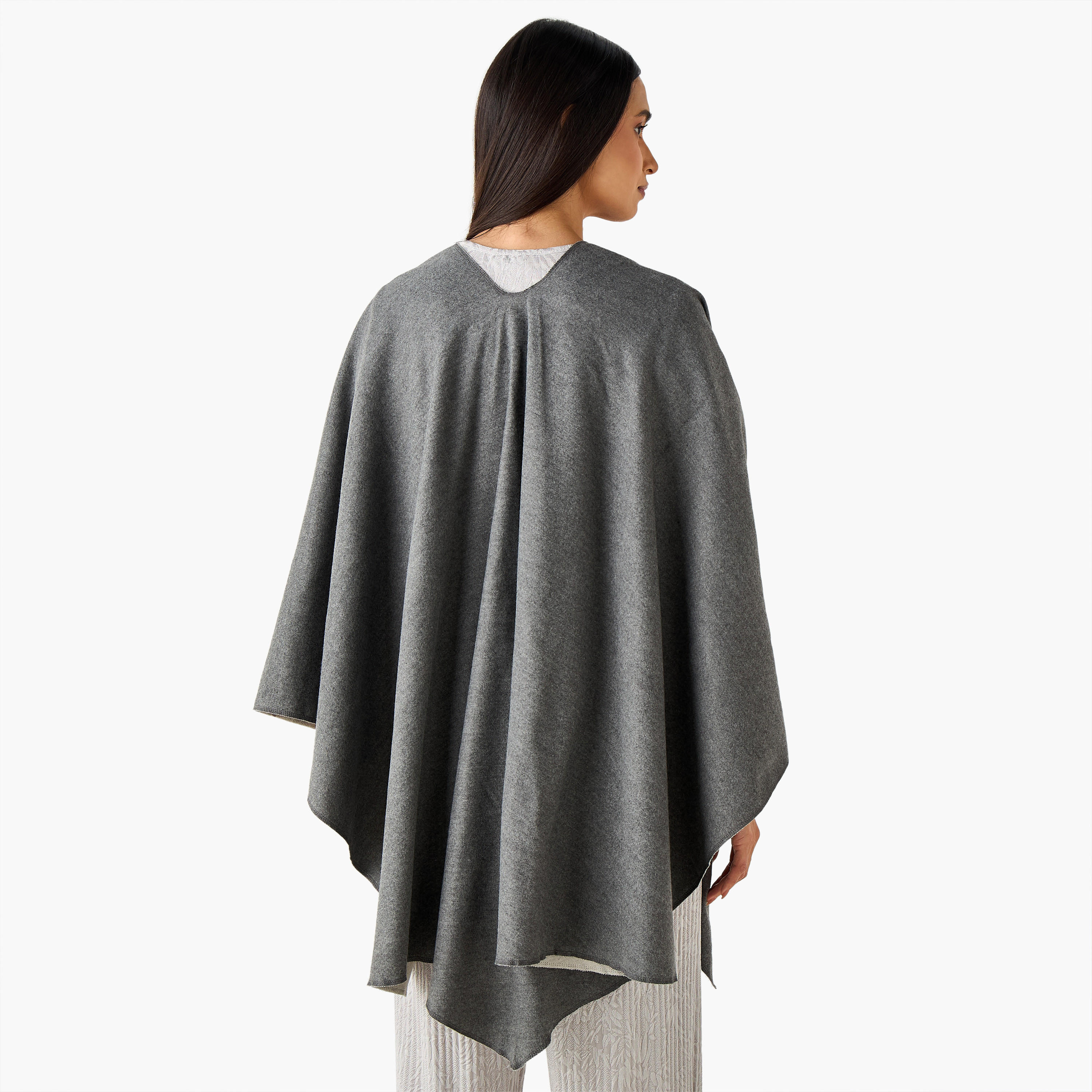 كيب متعدد الألوان قابل للارتداء على الوجهين-women-winterwear-scarves-image-2