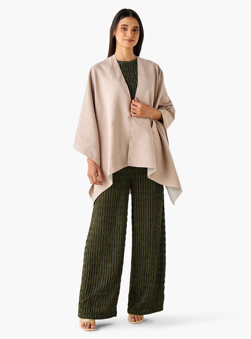 كيب متعدد الألوان قابل للارتداء على الوجهين-women-winterwear-scarves-image-3
