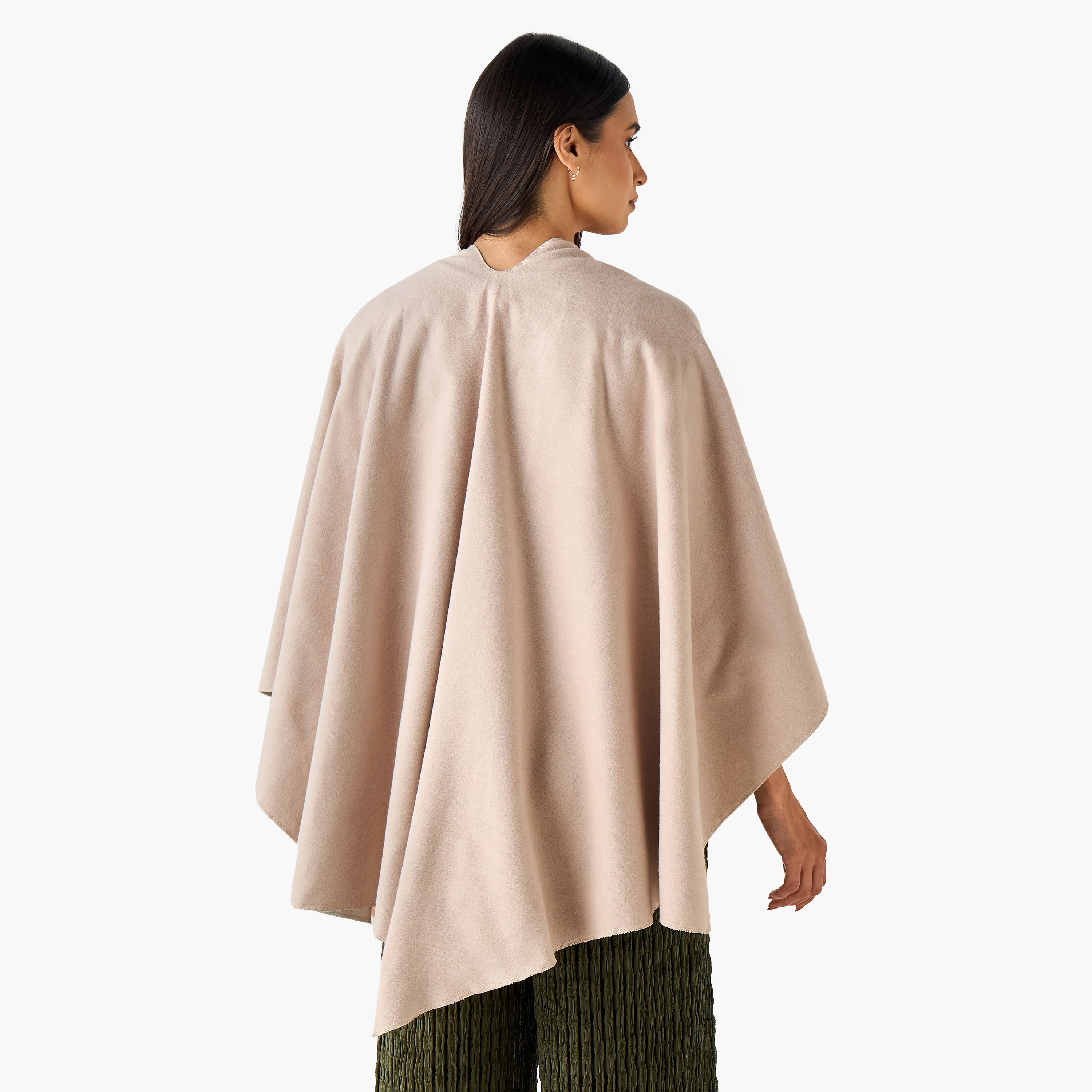كيب متعدد الألوان قابل للارتداء على الوجهين-women-winterwear-scarves-image-5