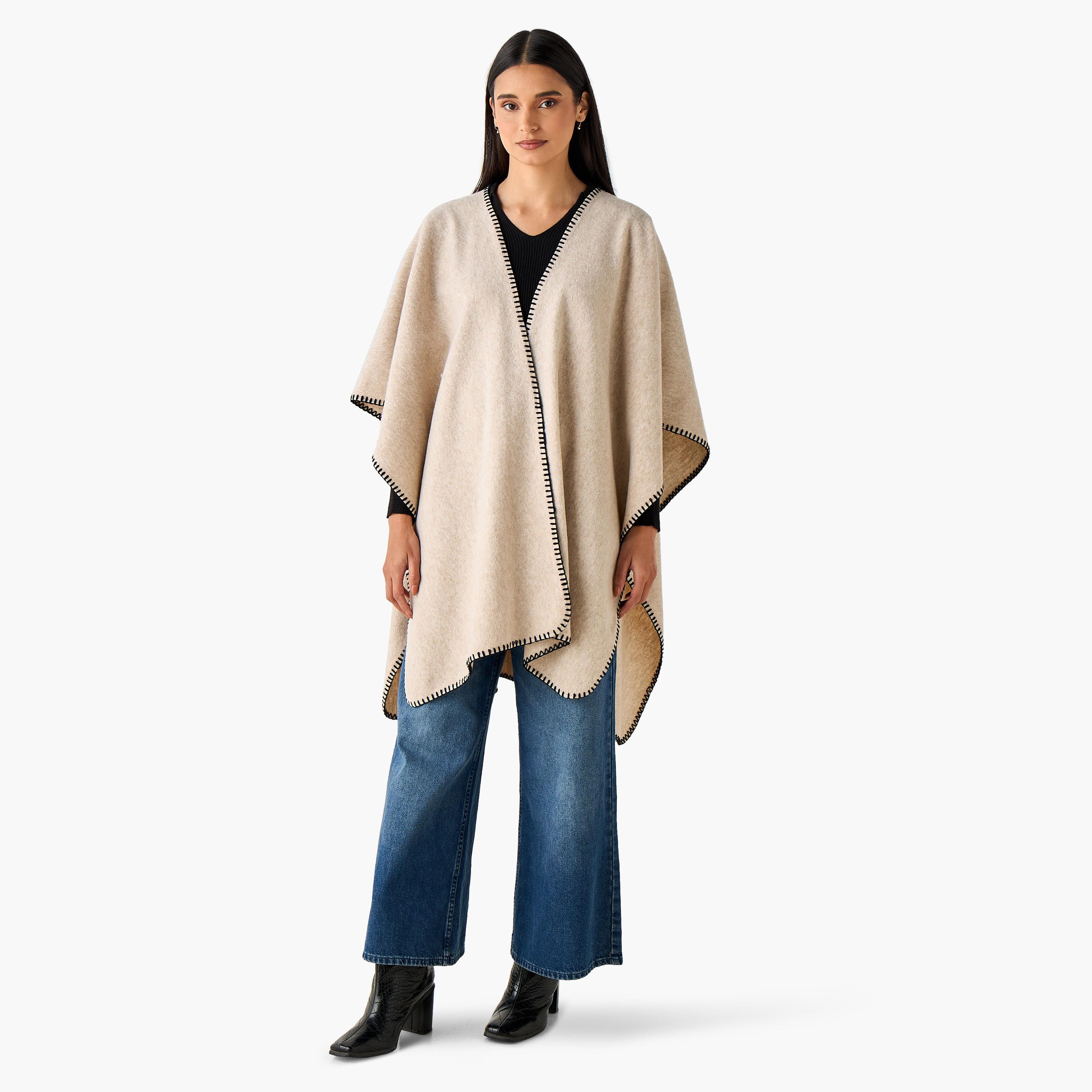 وشاح رداء بتفاصيل درزات-women-winterwear-scarves-image-4
