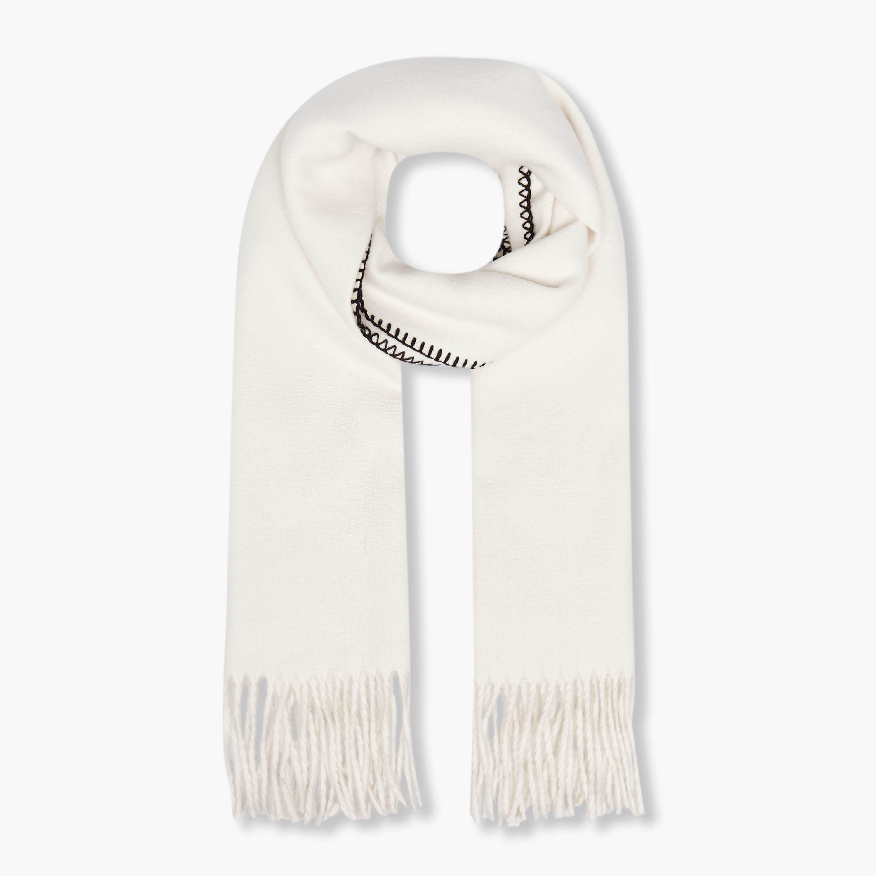 Scarf with Contrast Stitch Detail-women-winterwear-scarves-image-1