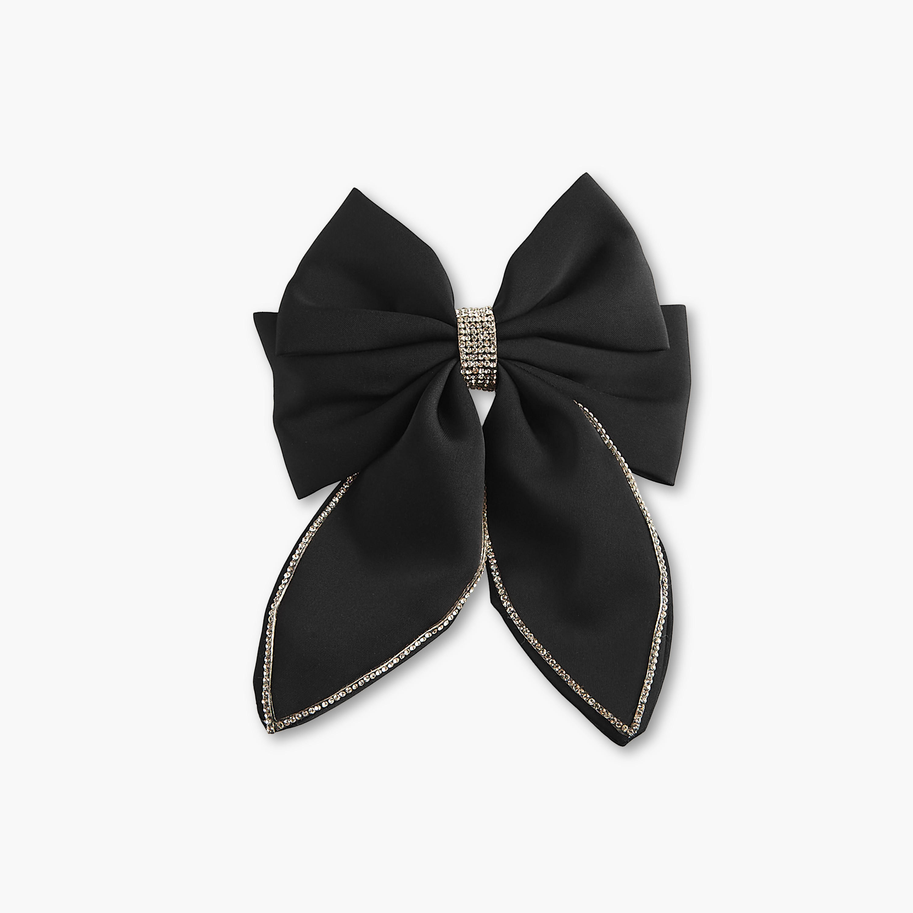 Bow Barette Hair Clip with Embellishments-women-hairaccessories-clips-image-1