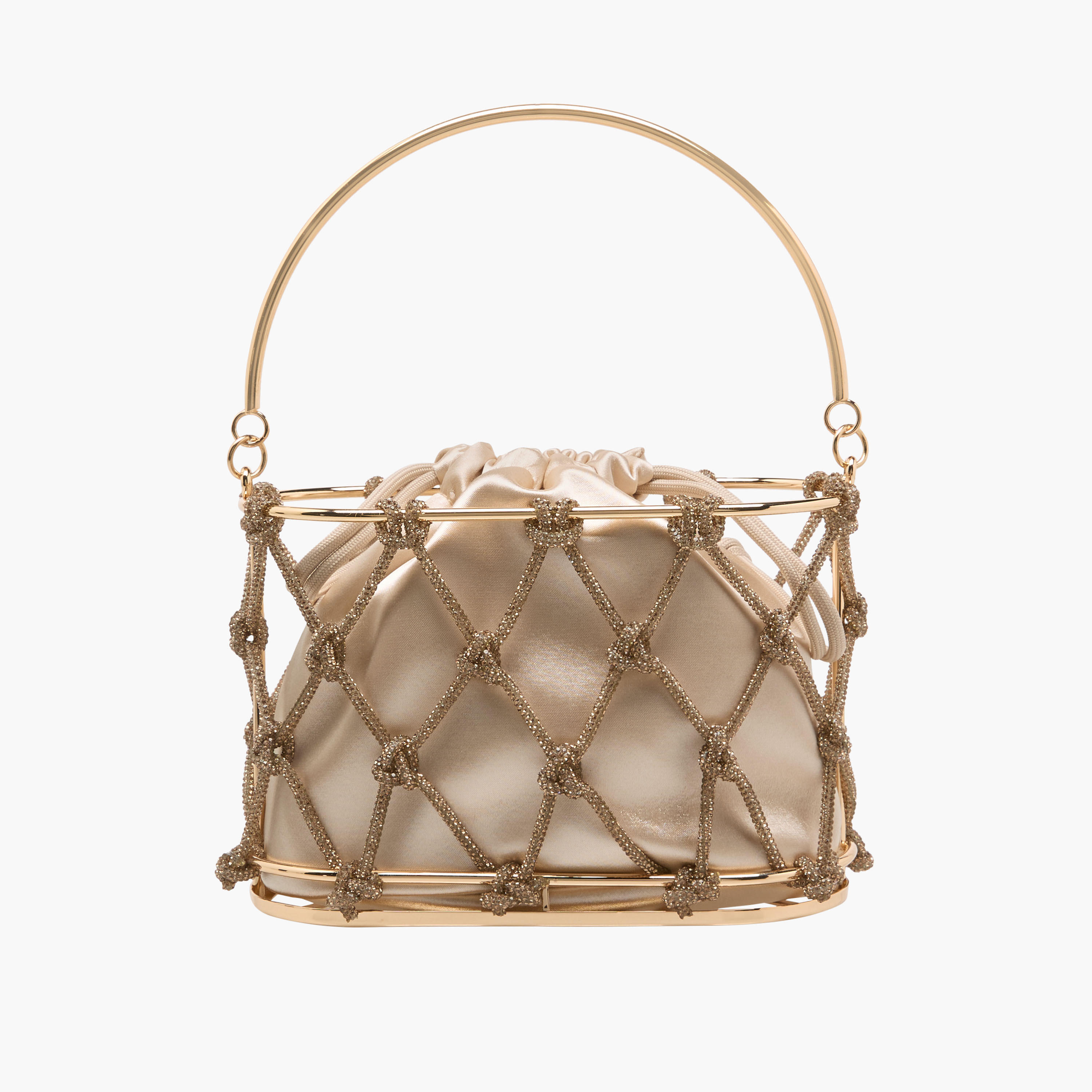 Crystal Embellished Bucket Bag with Drawstring Closure-women-bagsandwallets-handbags-image-1