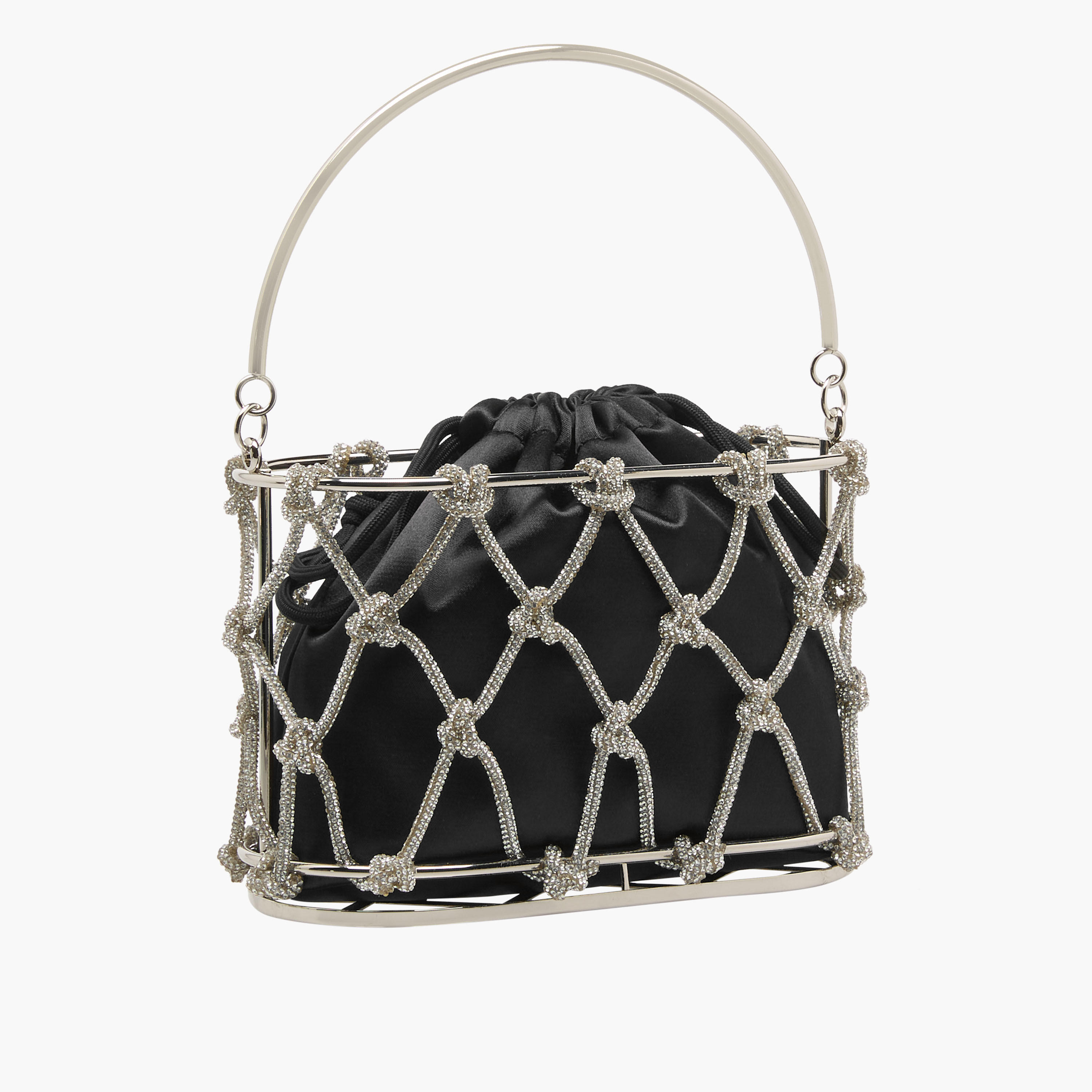 Crystal Embellished Bucket Bag with Drawstring Closure-women-bagsandwallets-handbags-image-4