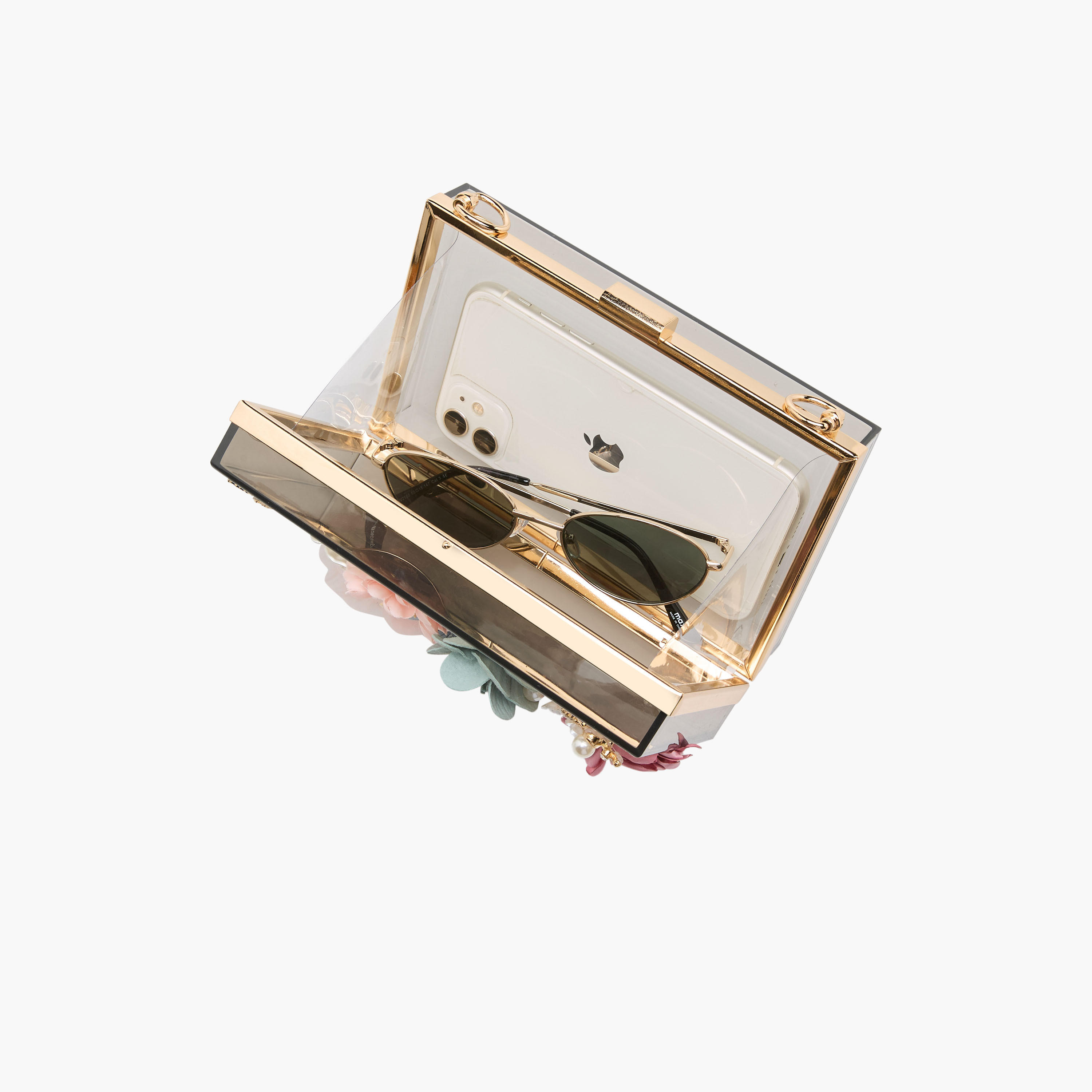 Floral Accent Clutch with Detachable Chain Strap-women-bagsandwallets-handbags-image-9