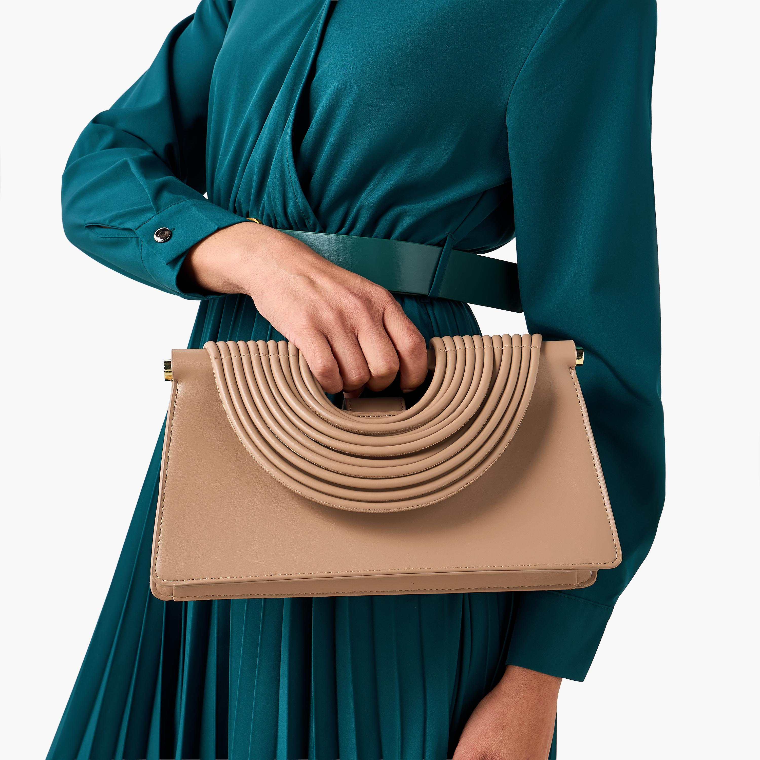 Textured Handle Clutch with Detachable Strap-women-bagsandwallets-handbags-image-4