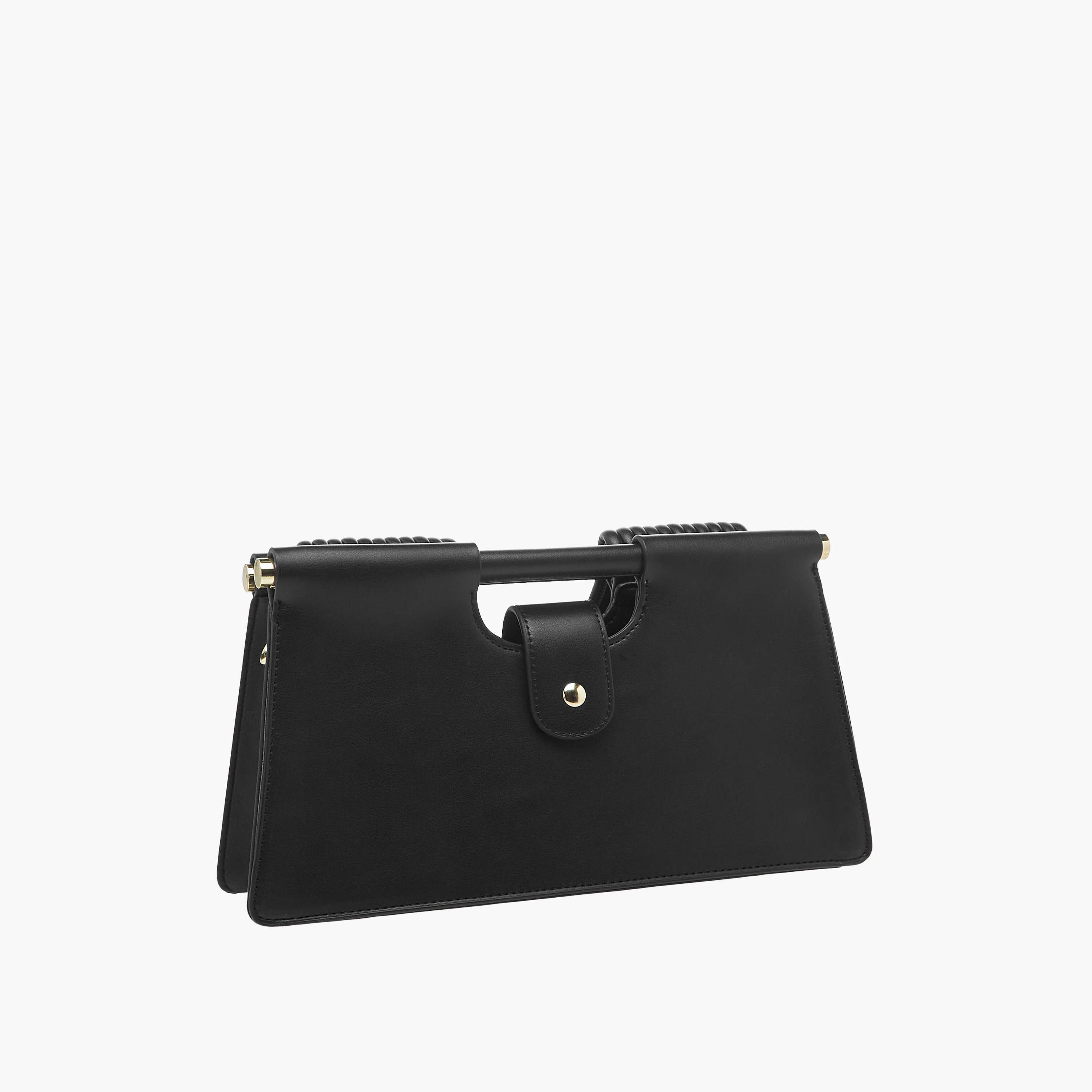 Textured Handle Clutch with Detachable Strap-women-bagsandwallets-handbags-image-4