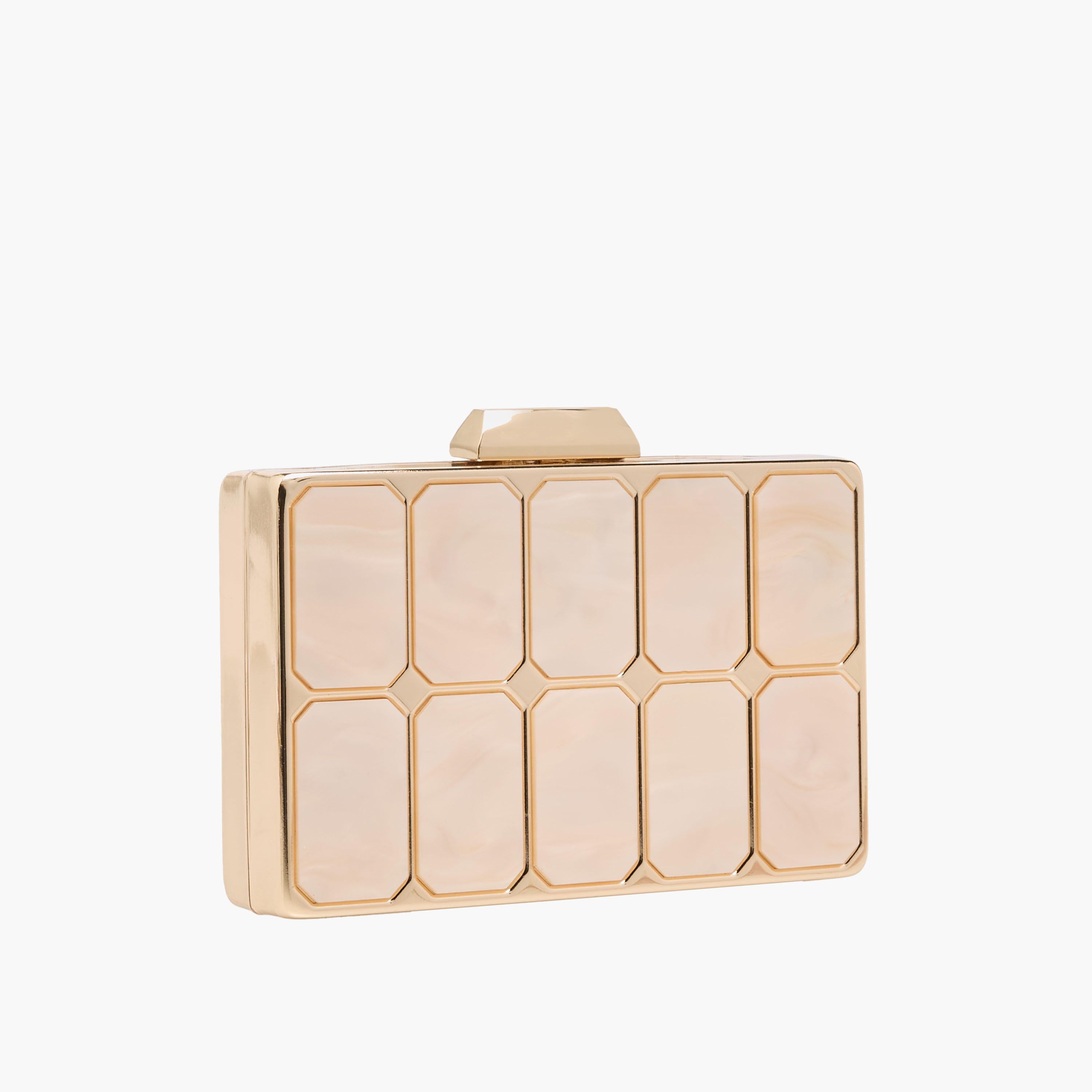شنطة كلاتش بارزة الملمس بحزام سلسلة قابل للفصل-women-bagsandwallets-handbags-image-5