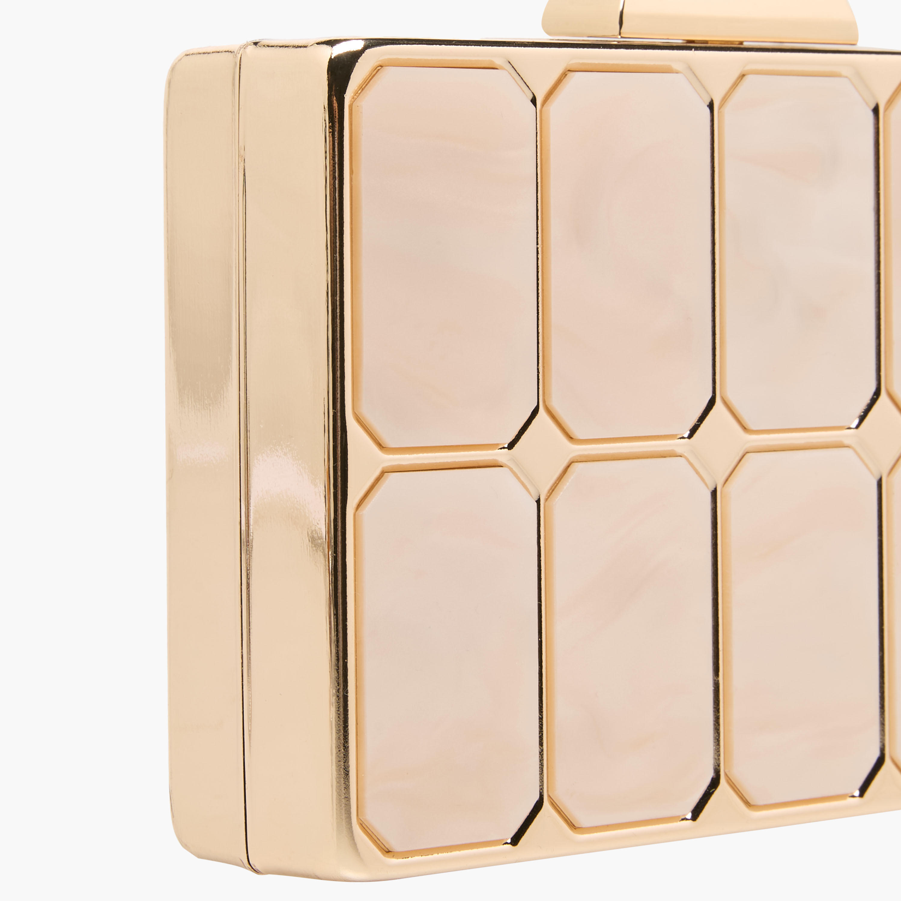 شنطة كلاتش بارزة الملمس بحزام سلسلة قابل للفصل-women-bagsandwallets-handbags-image-3