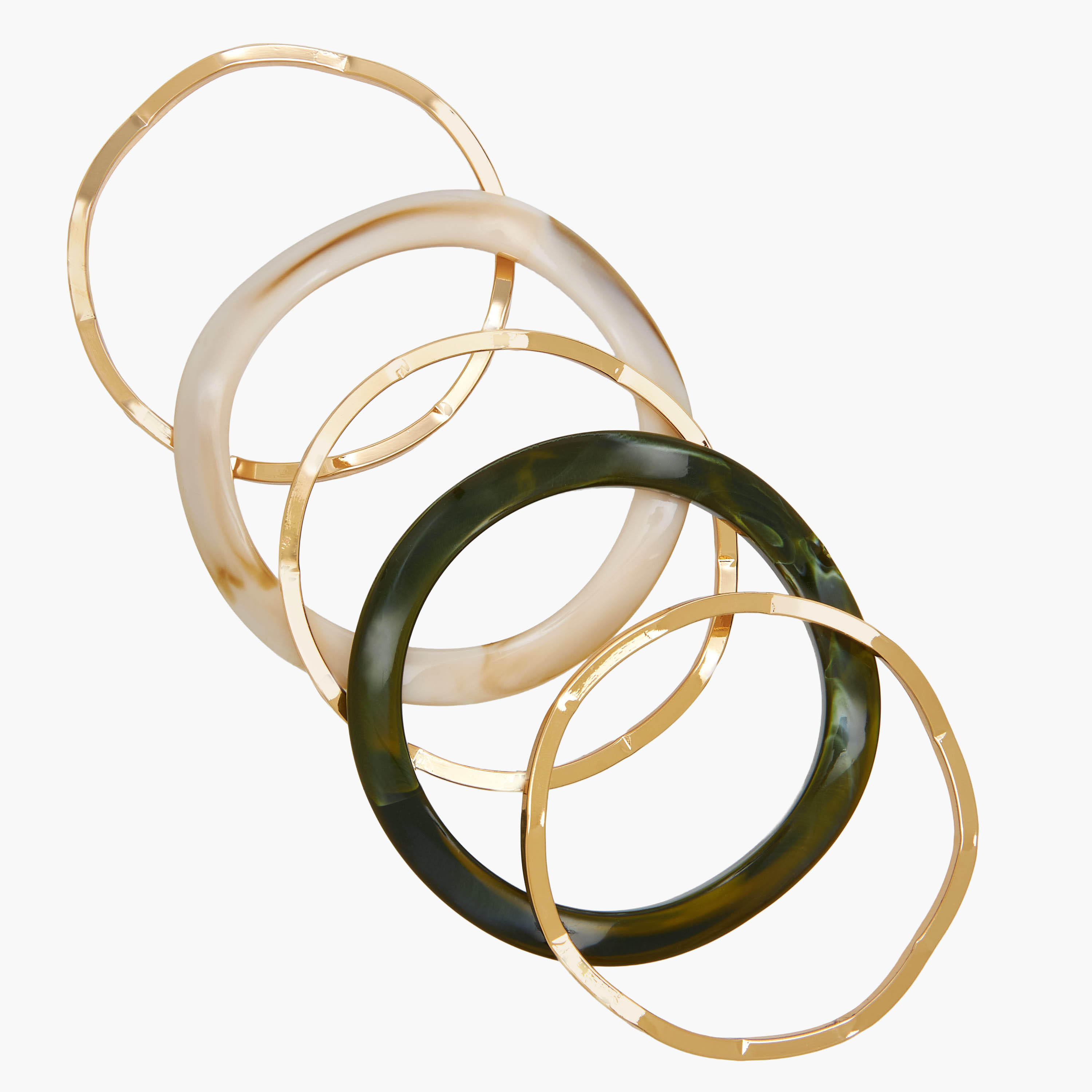 أساور راتنج ميتاليك - مجموعة 5 قطع-women-watchesandjewellery-jewellery-banglesandbracelets-image-14