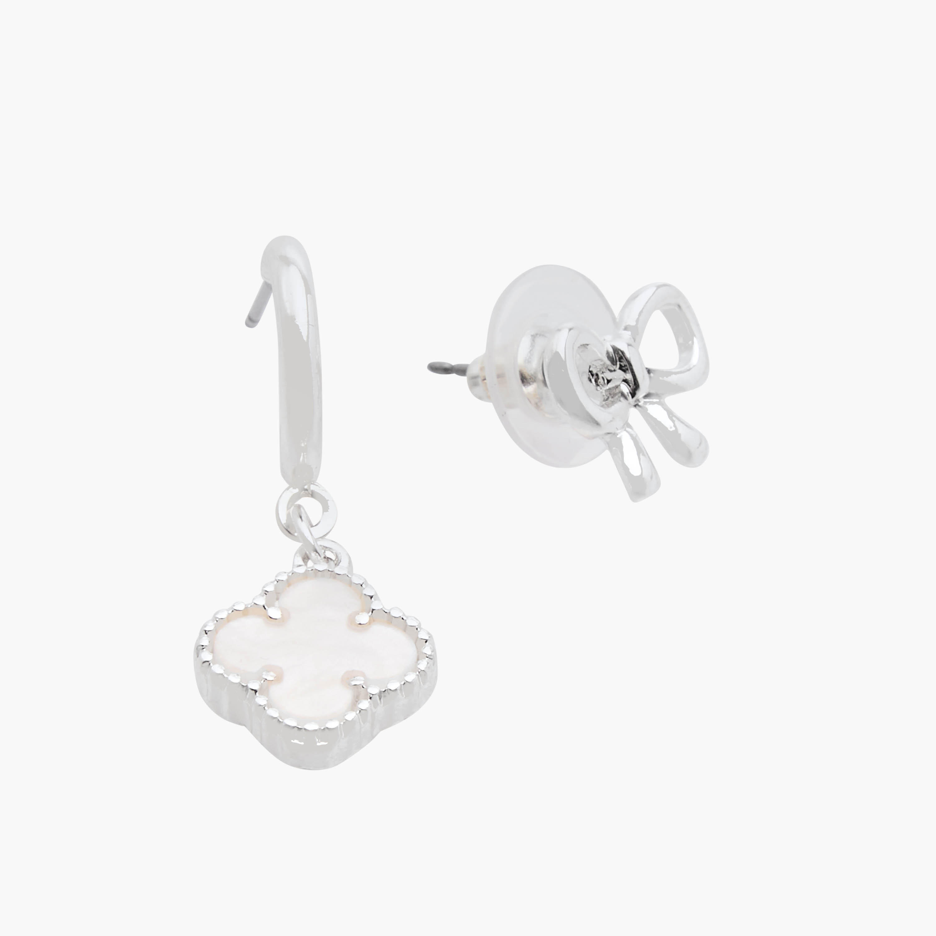 حلقان بلون فضي متنوعة مع مكبس إغلاق خلفي طقم 12-women-watchesandjewellery-jewellery-earrings-image-5