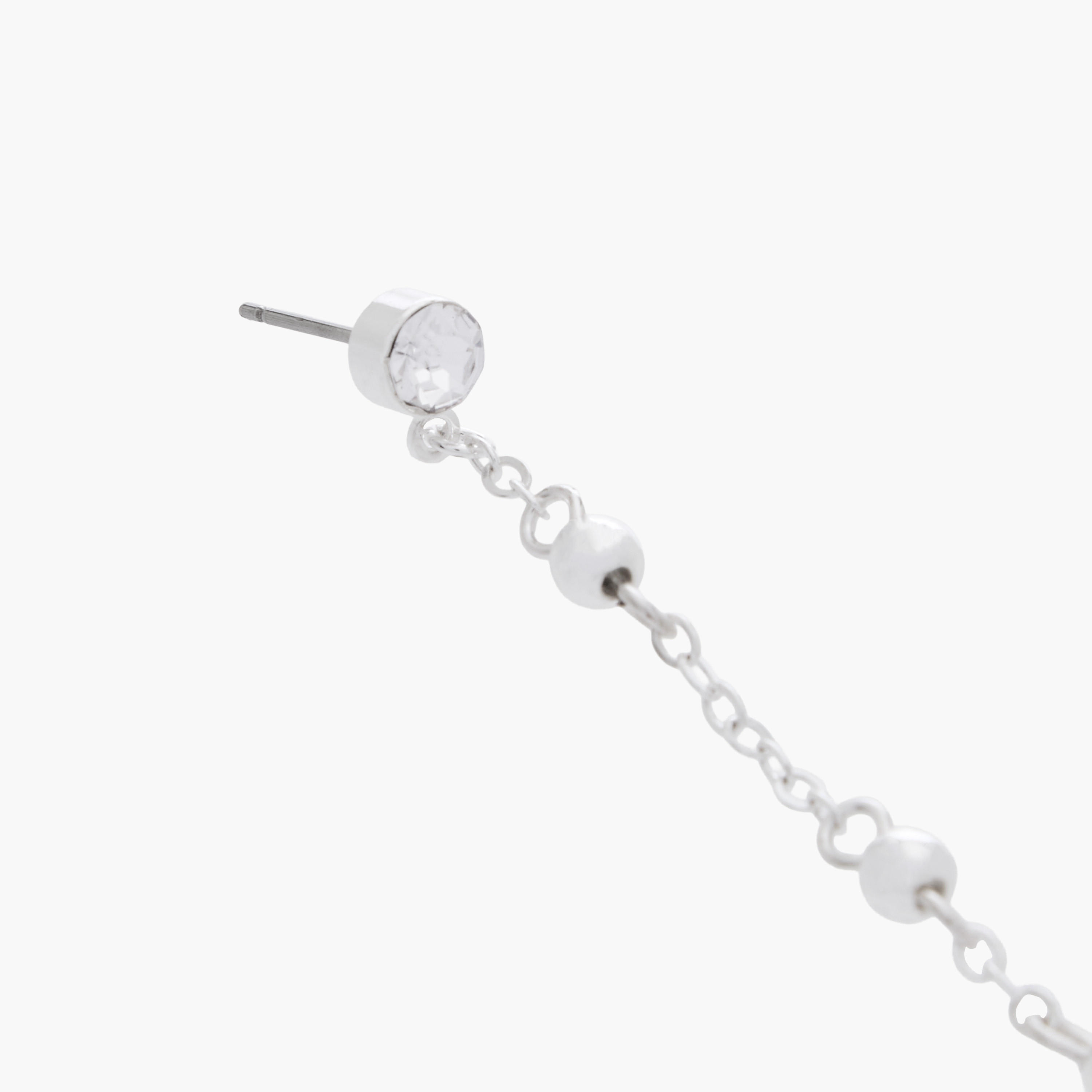 حلقان فضية مرصعة بمكبس إغلاق خلفي - عبوة من 9 أزواج-women-watchesandjewellery-jewellery-earrings-image-5
