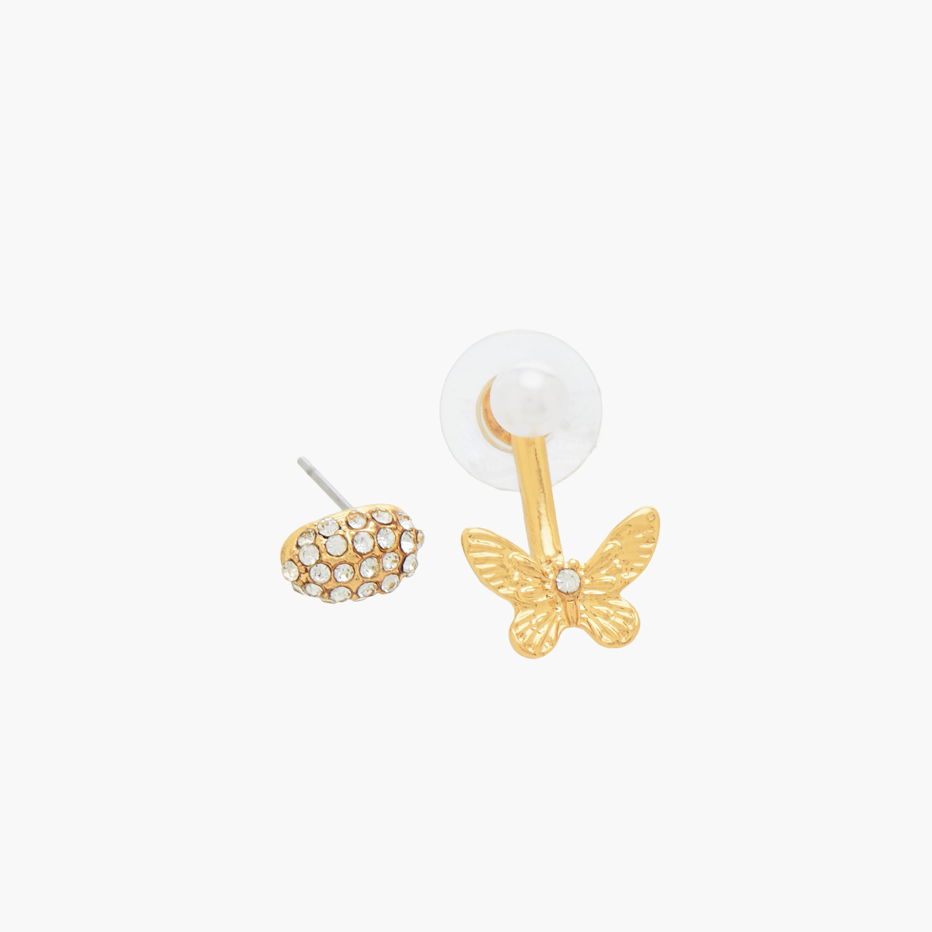 Pack of 9 Gold Tone Stud Earrings with Pushback Closure-women-watchesandjewellery-jewellery-earrings-image-5