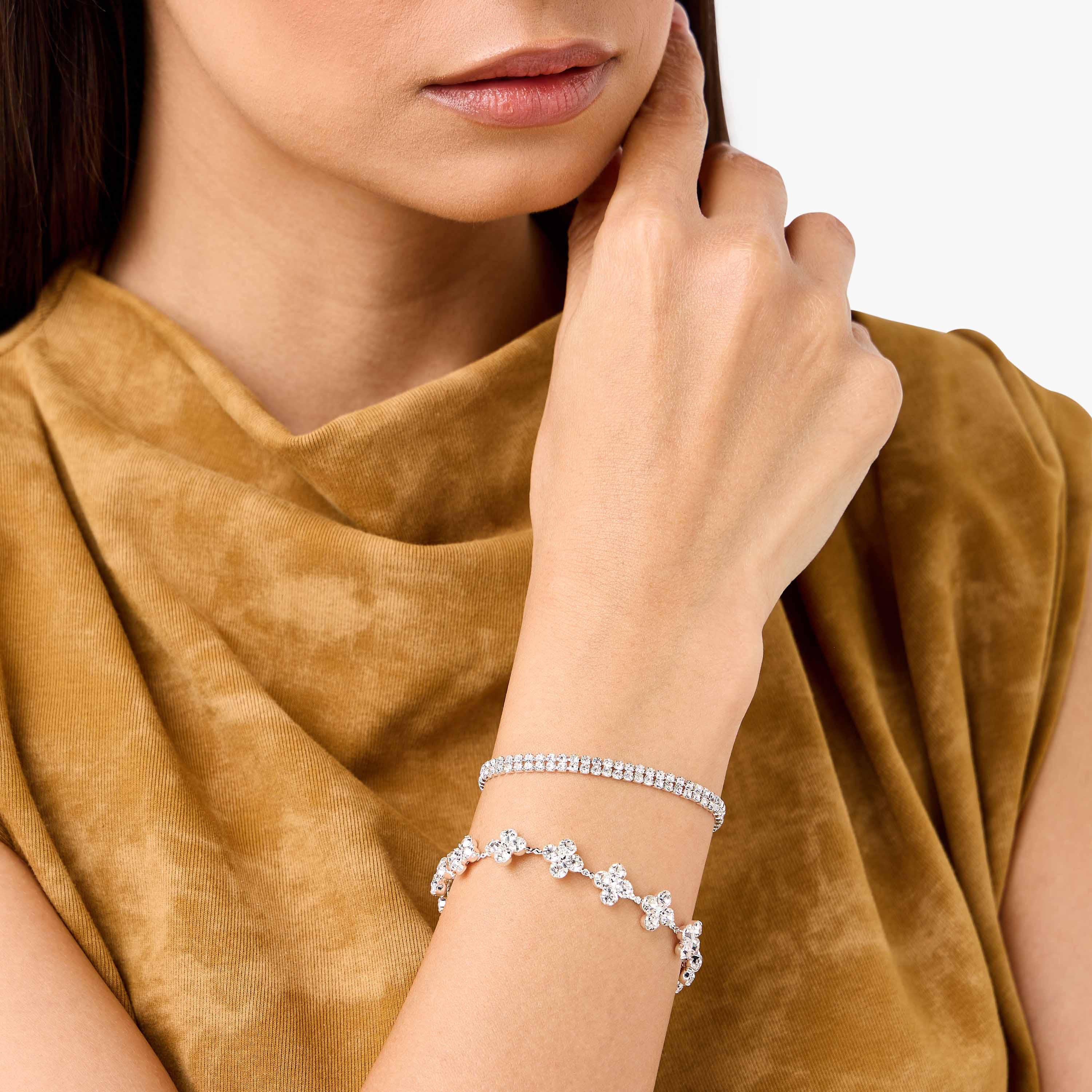 Pack of 2 Silver Tone Embellished Bracelet-women-watchesandjewellery-jewellery-banglesandbracelets-image-2