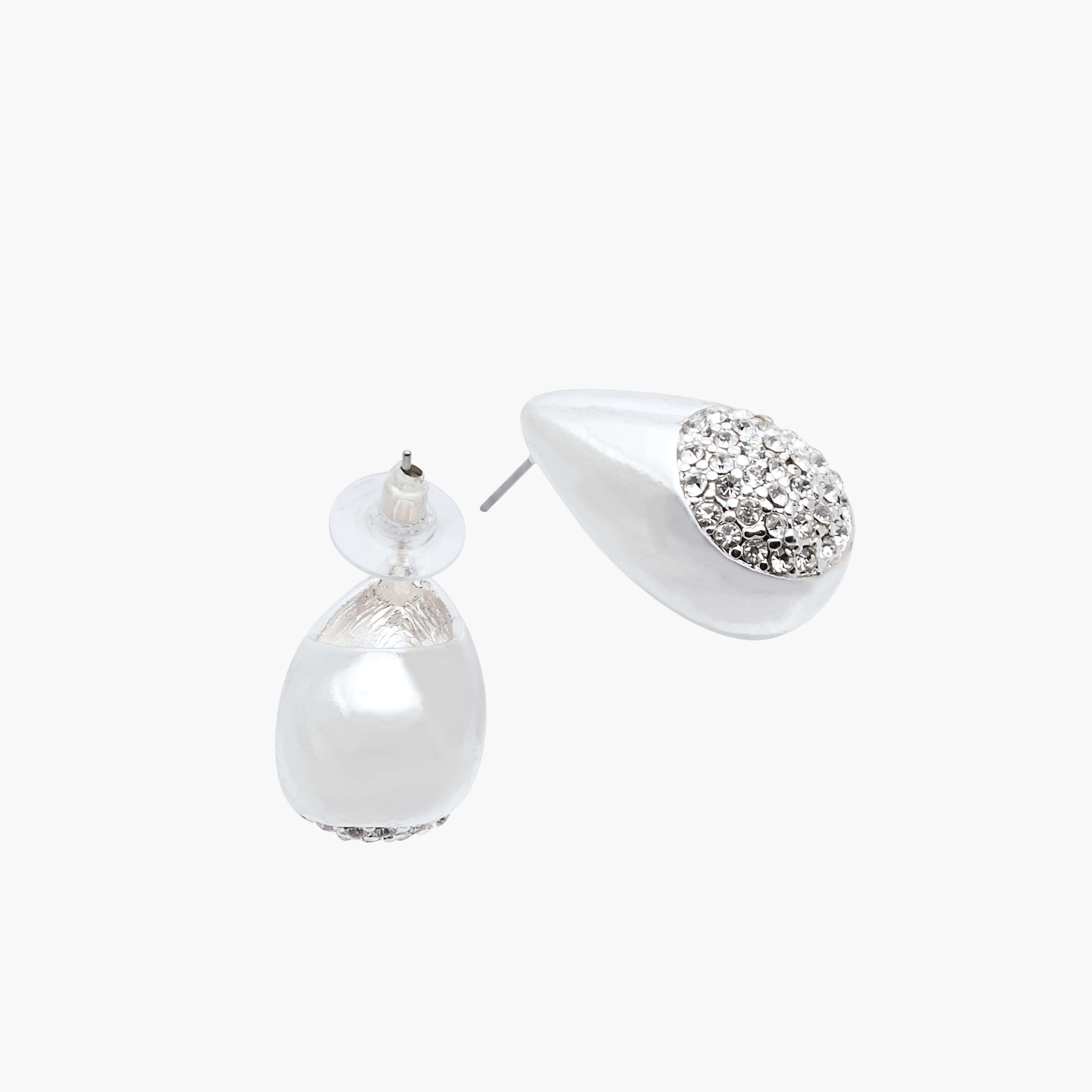 Metallic Embellished Teardrop Earrings with Pushback Closure-women-watchesandjewellery-jewellery-earrings-image-5