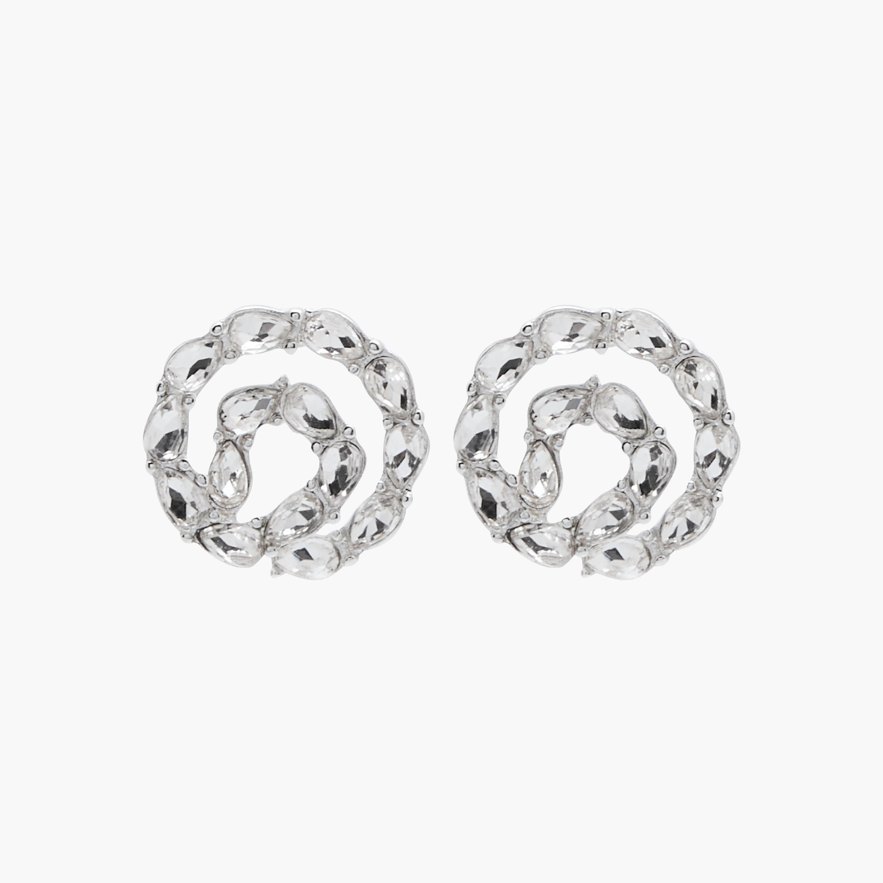 Metallic Embellished Stud Earrings with Pushback Closure-women-watchesandjewellery-jewellery-earrings-image-1