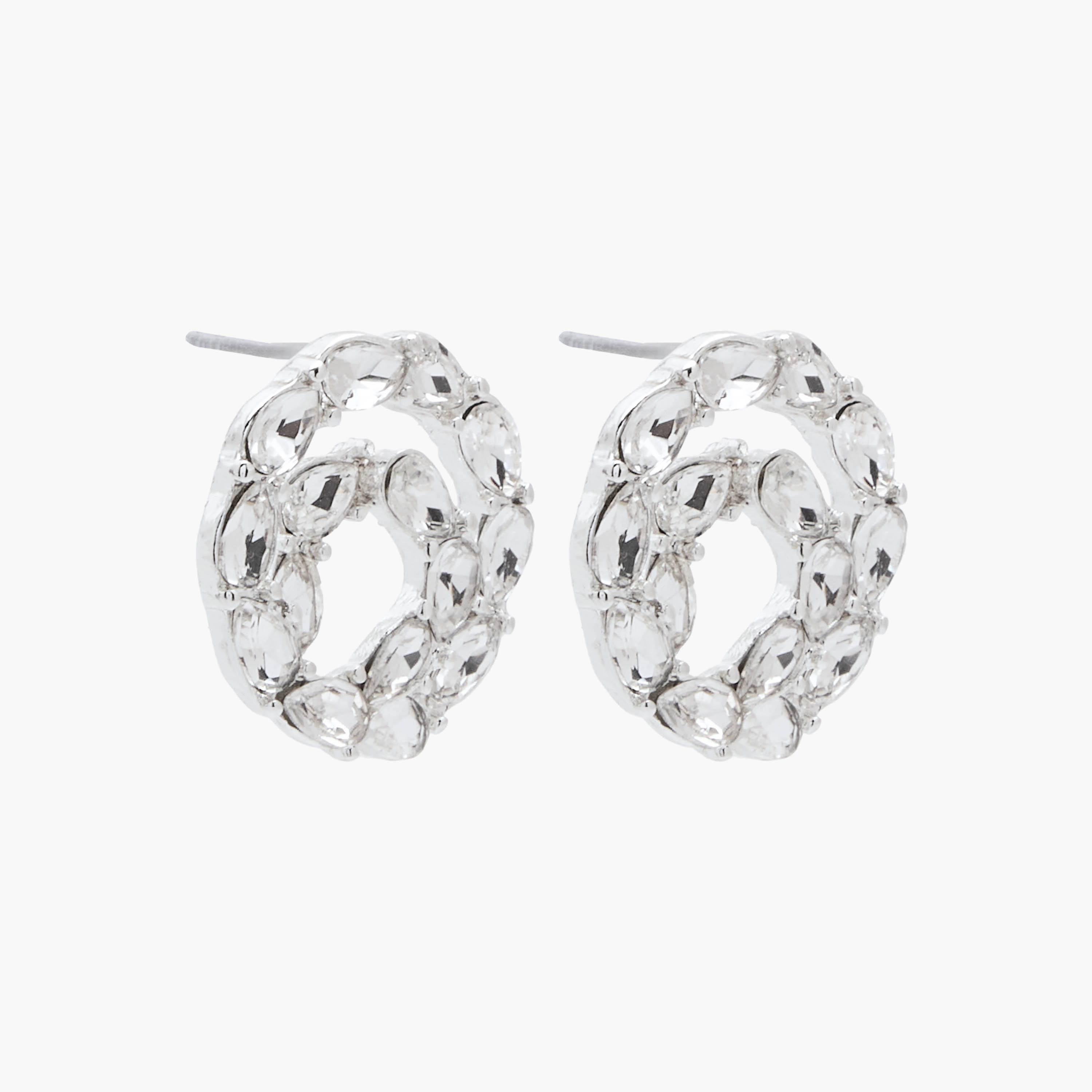 Metallic Embellished Stud Earrings with Pushback Closure-women-watchesandjewellery-jewellery-earrings-image-3