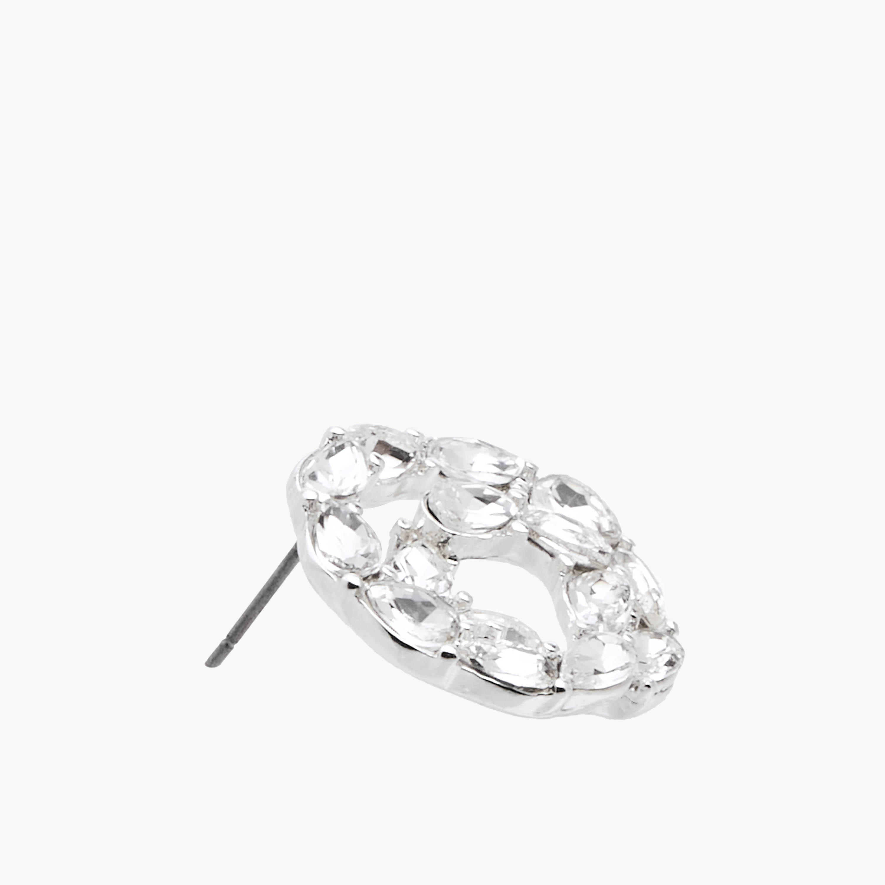 Metallic Embellished Stud Earrings with Pushback Closure-women-watchesandjewellery-jewellery-earrings-image-4