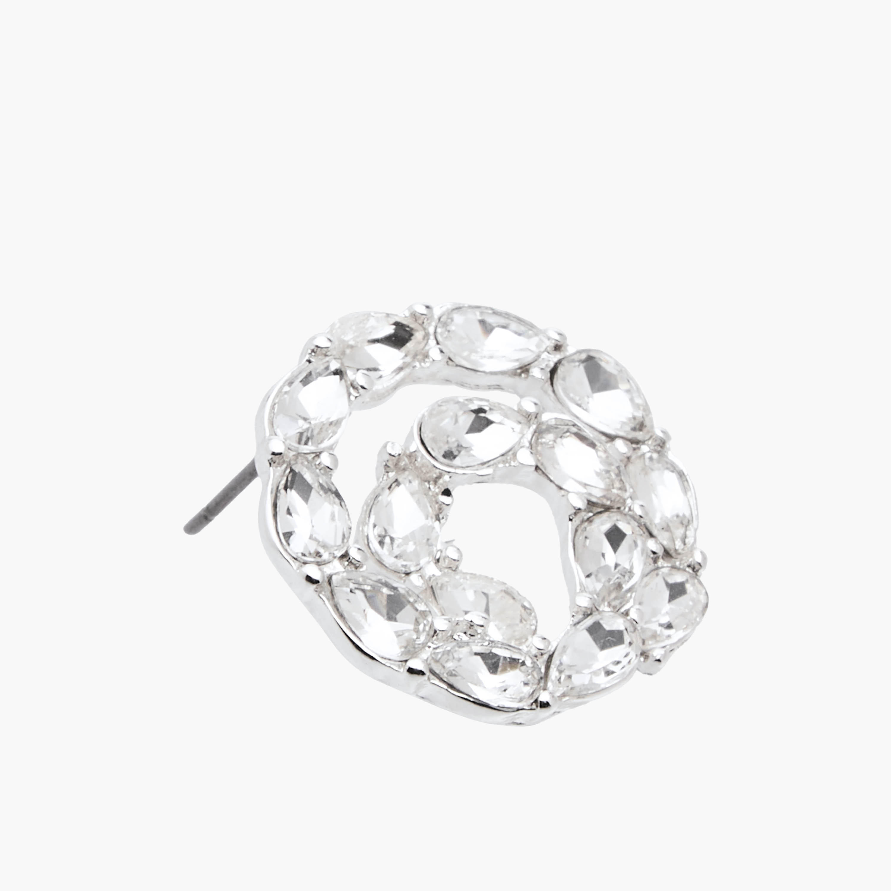 Metallic Embellished Stud Earrings with Pushback Closure-women-watchesandjewellery-jewellery-earrings-image-6