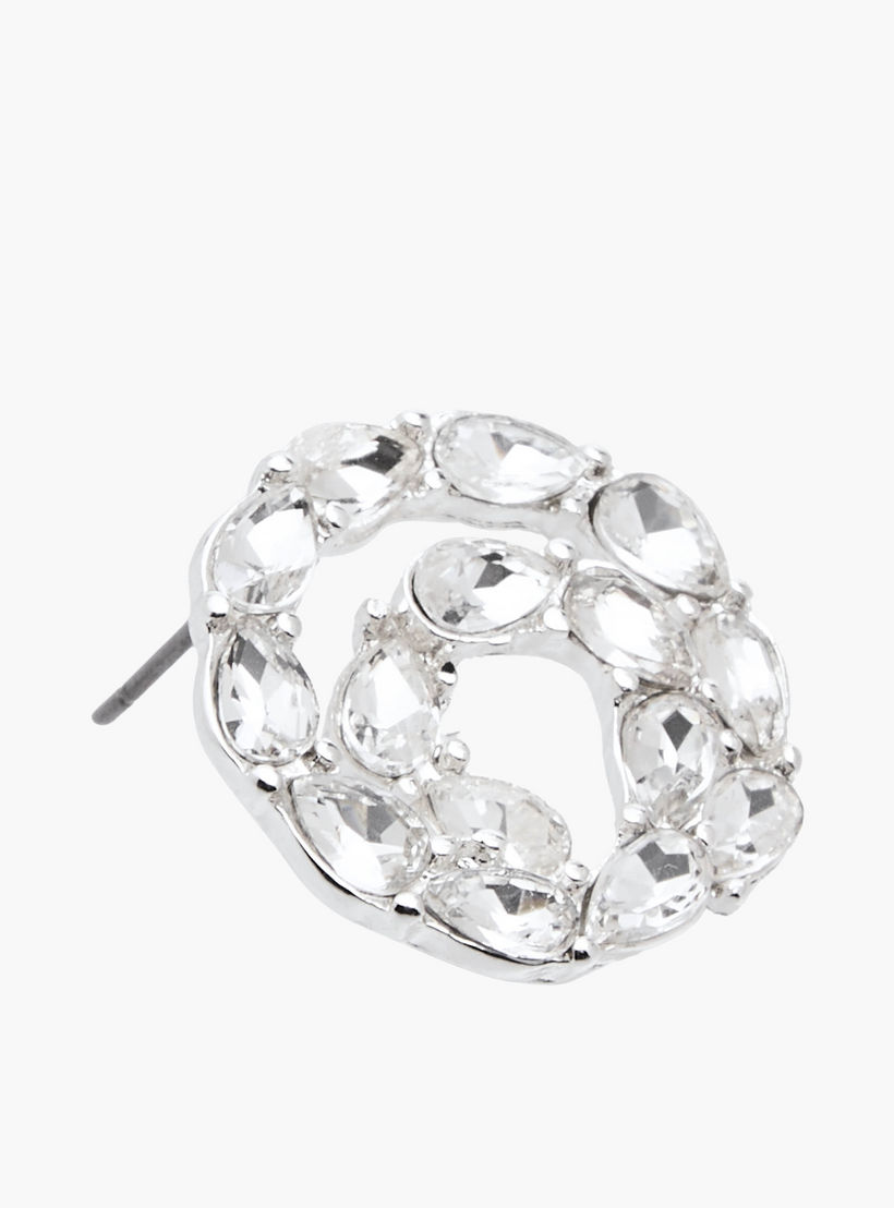 Metallic Embellished Stud Earrings with Pushback Closure-women-watchesandjewellery-jewellery-earrings-image-6