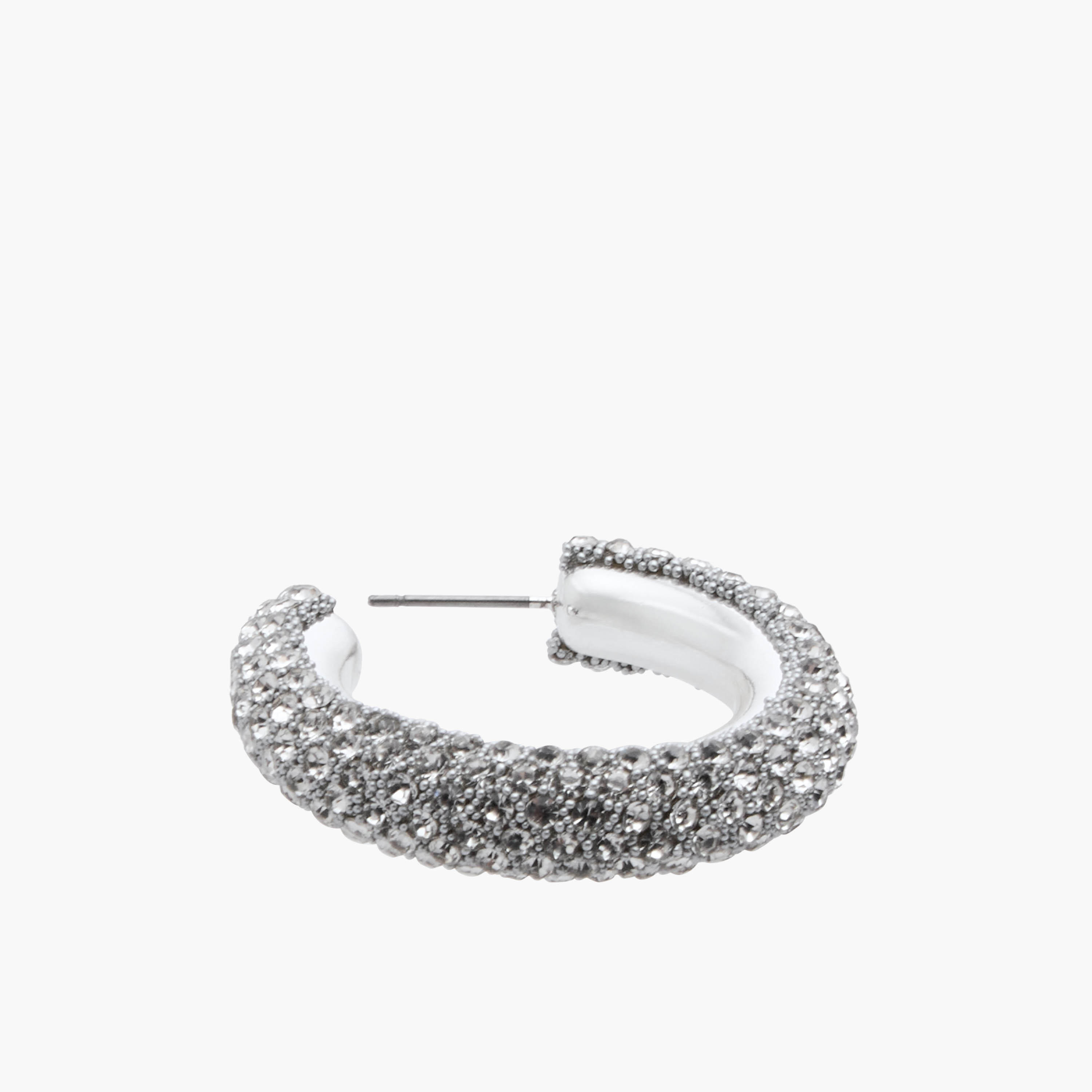 حلقان طوق ميتالك مزيّن مع مكبس إغلاق خلفي-women-watchesandjewellery-jewellery-earrings-image-4