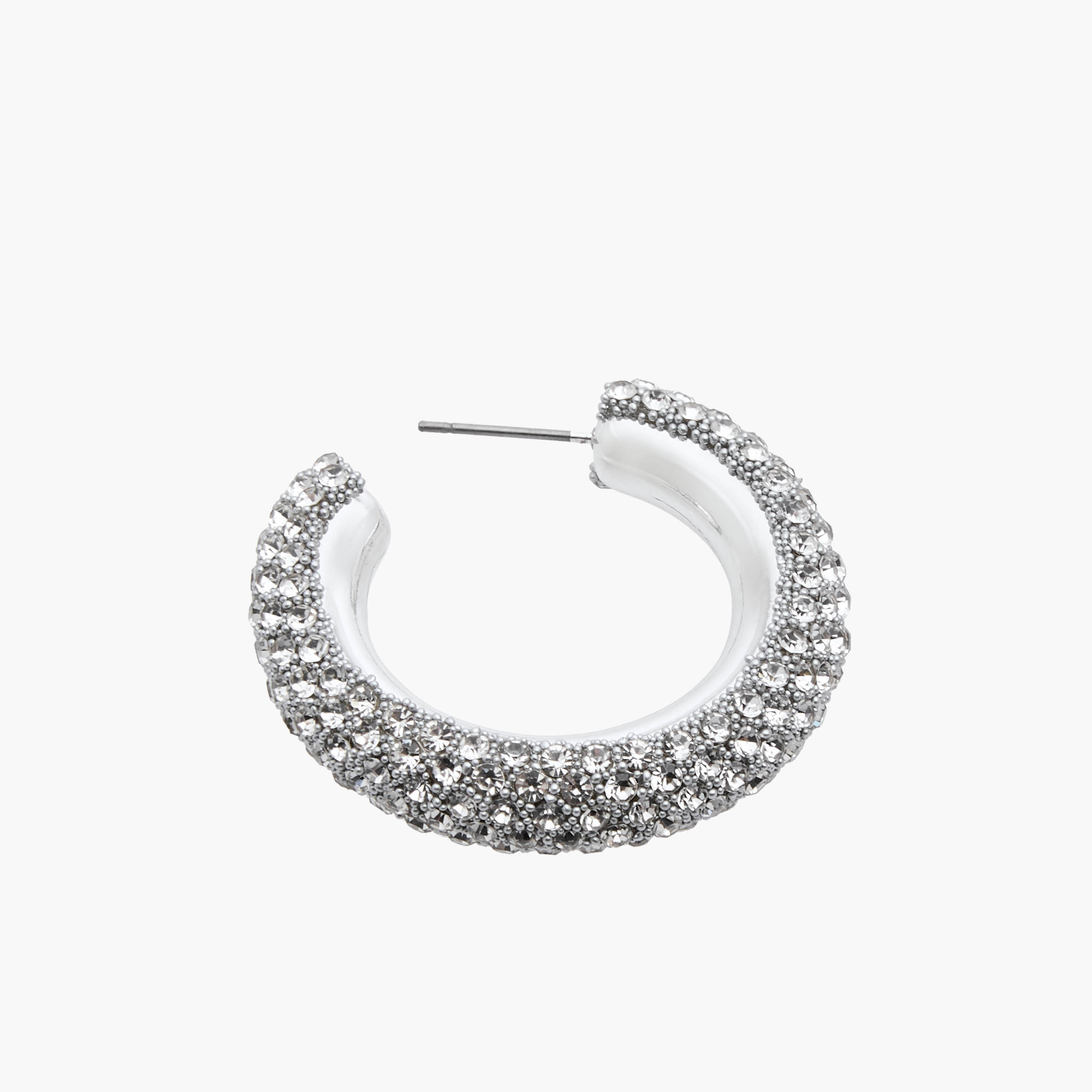 حلقان طوق ميتالك مزيّن مع مكبس إغلاق خلفي-women-watchesandjewellery-jewellery-earrings-image-6