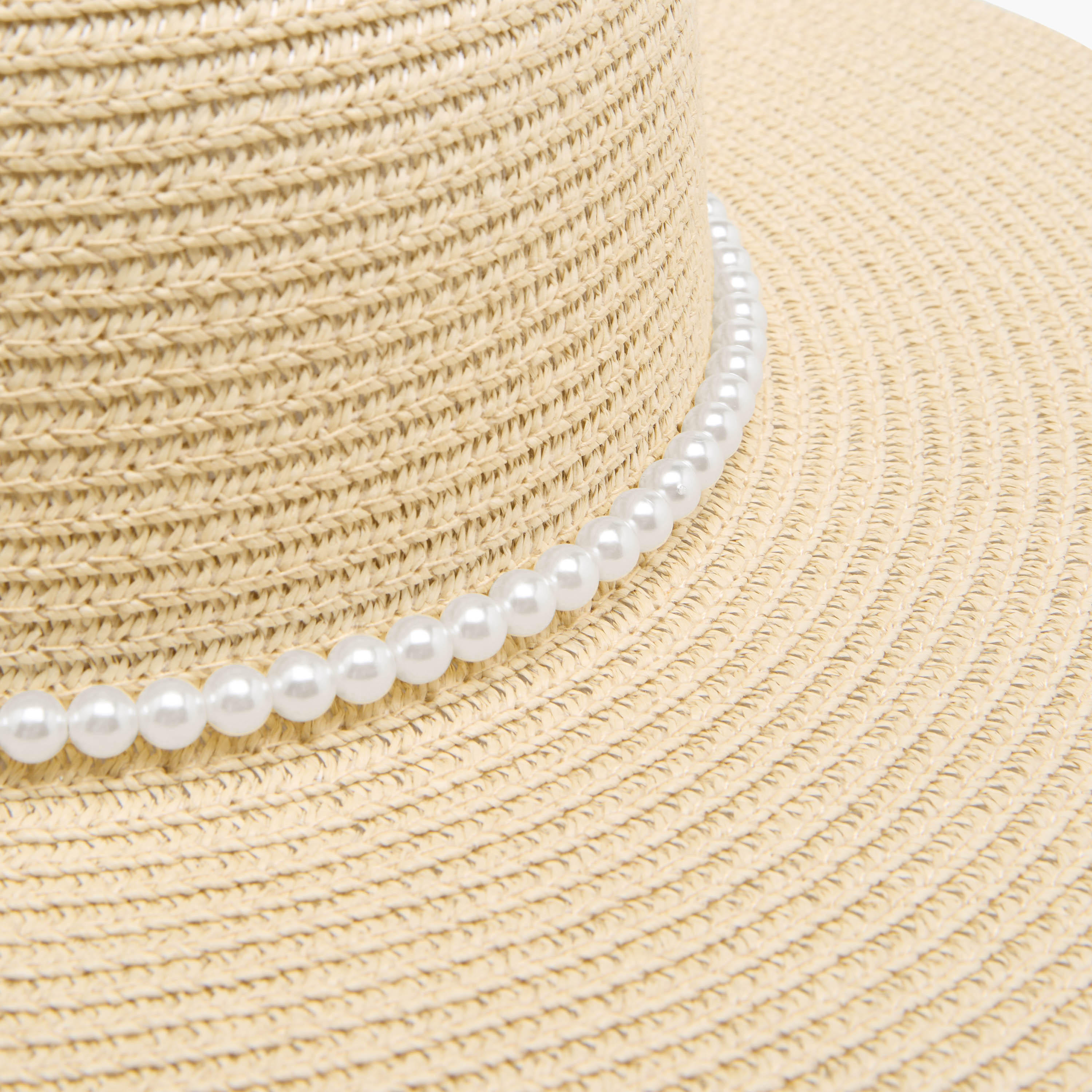قبعة شاطئ بقصة لؤلؤ وفيونكة بارزة الملمس-women-clothingaccessories-capsandhats-image-3