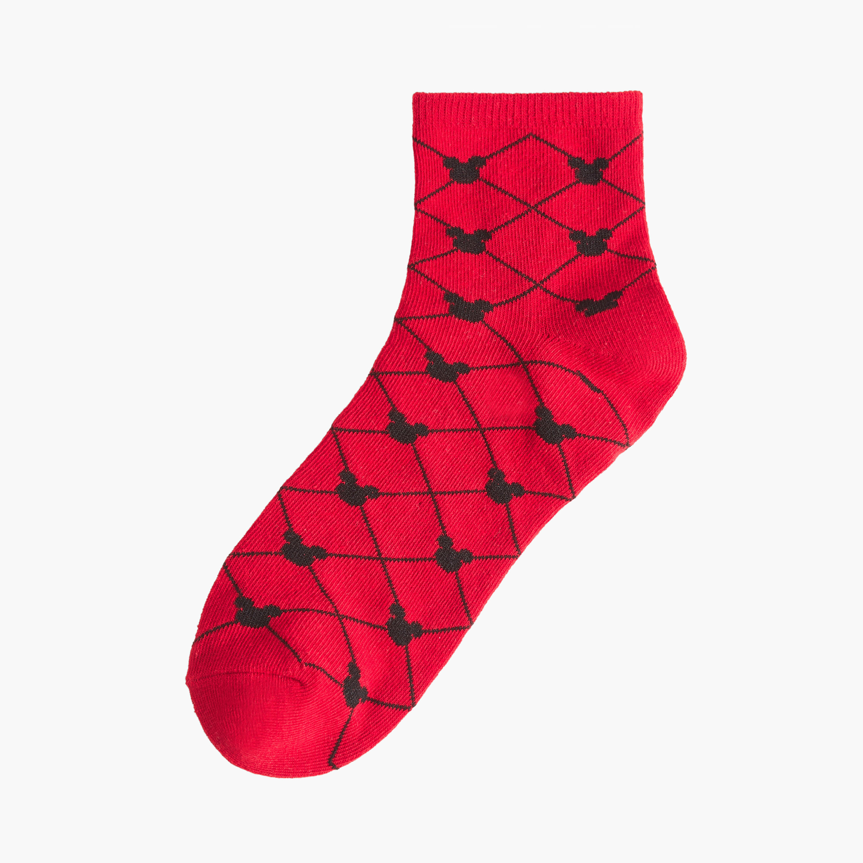 عبوة من 3 جوارب بطول ربعي بطبعة ميكي وميني ماوس-women-socksandstockings-image-2