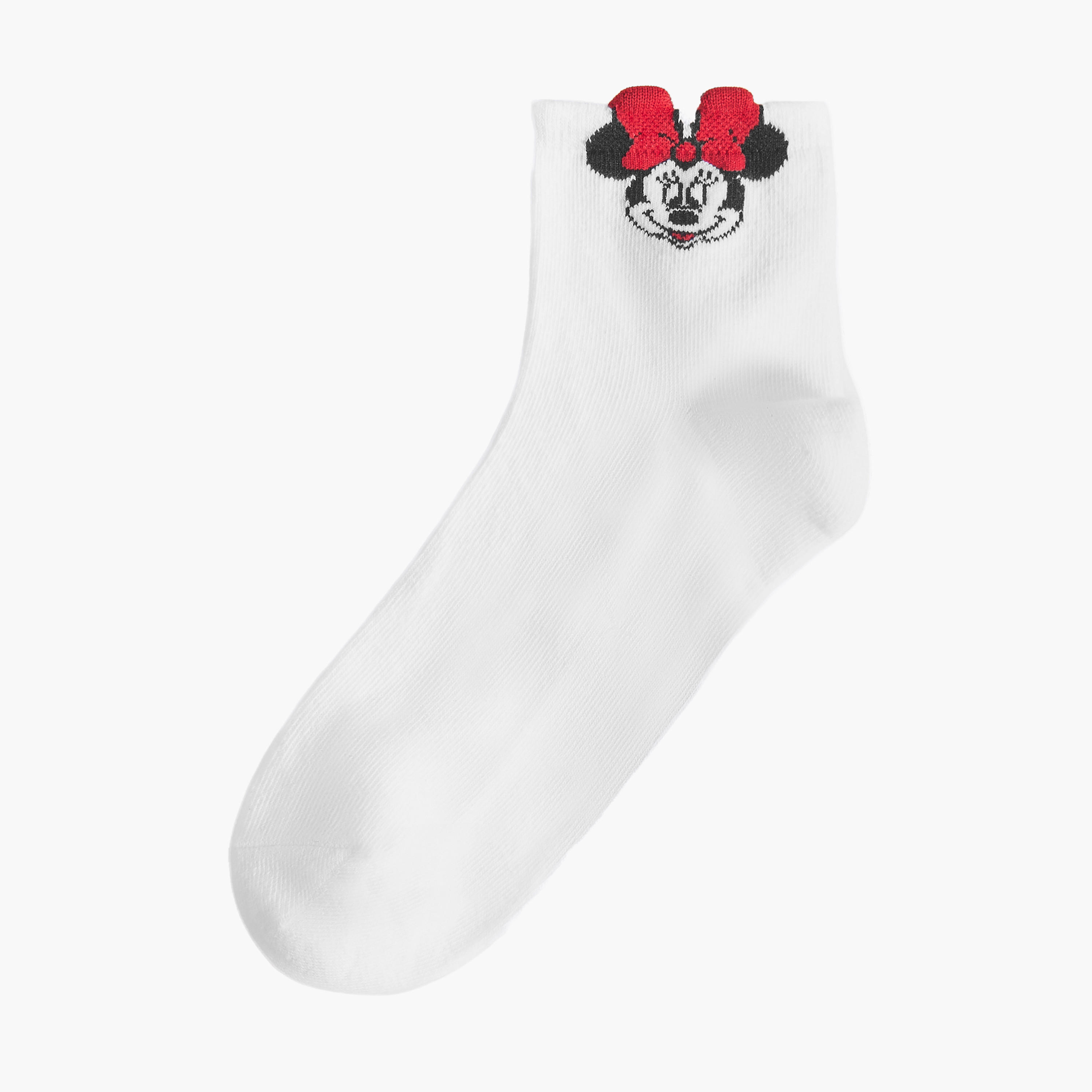 عبوة من 3 جوارب بطول ربعي بطبعة ميكي وميني ماوس-women-socksandstockings-image-3
