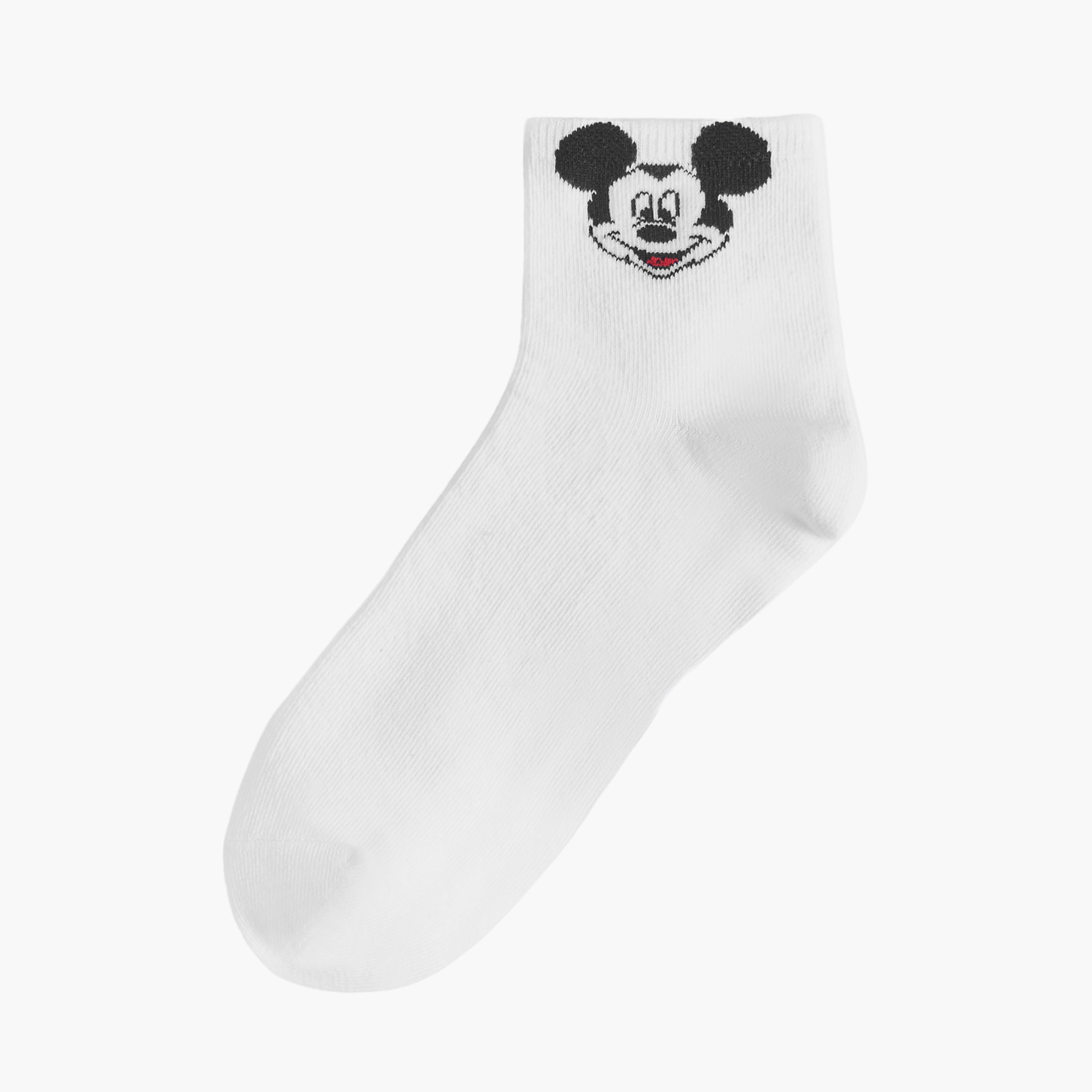 عبوة من 3 جوارب بطول ربعي بطبعة ميكي وميني ماوس-women-socksandstockings-image-7