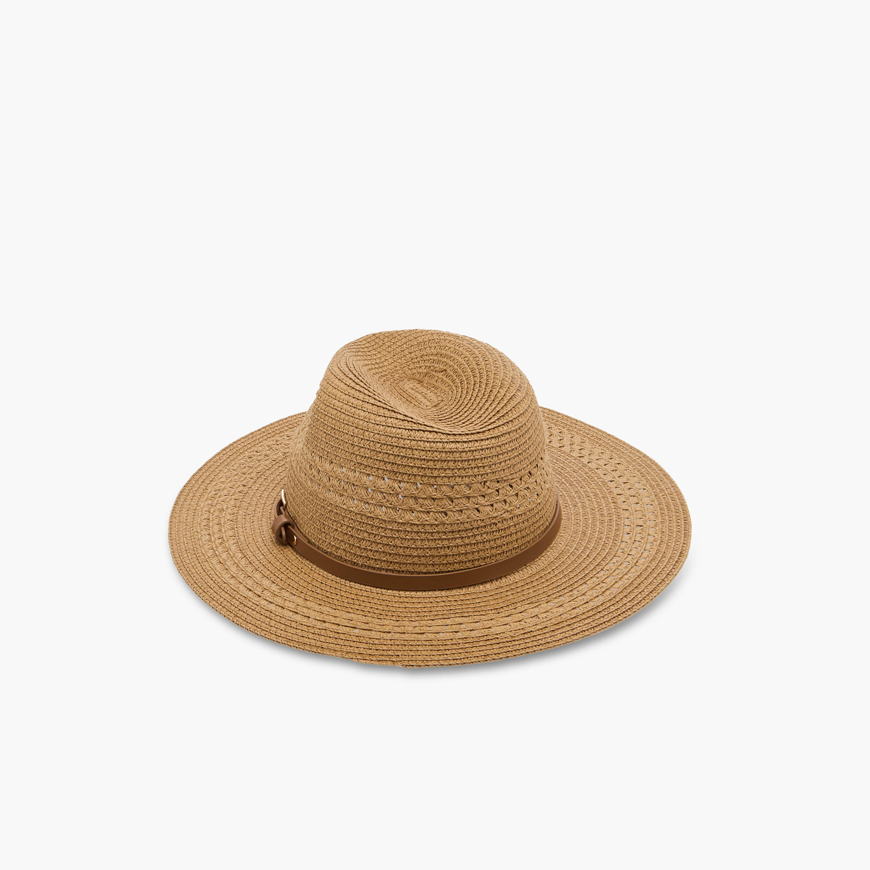 قبعة شاطئ أنيقة بحزام بارز الملمس-women-clothingaccessories-capsandhats-image-5